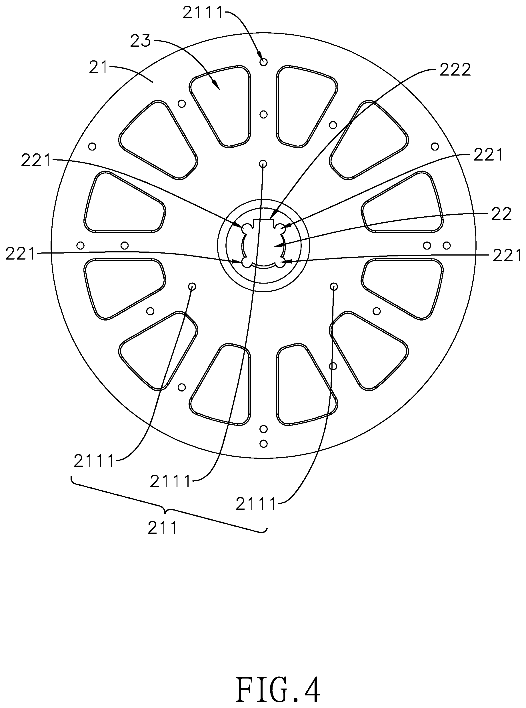 Patent US11781746 Figure 4 – Fan light