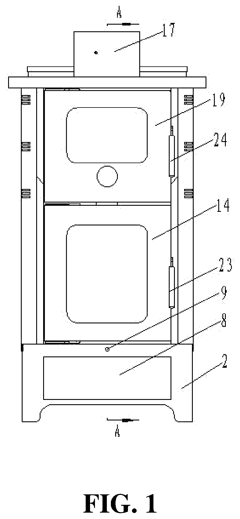 Patent US11781749 Figure 1 – Furnace using biomass pellets as fuel