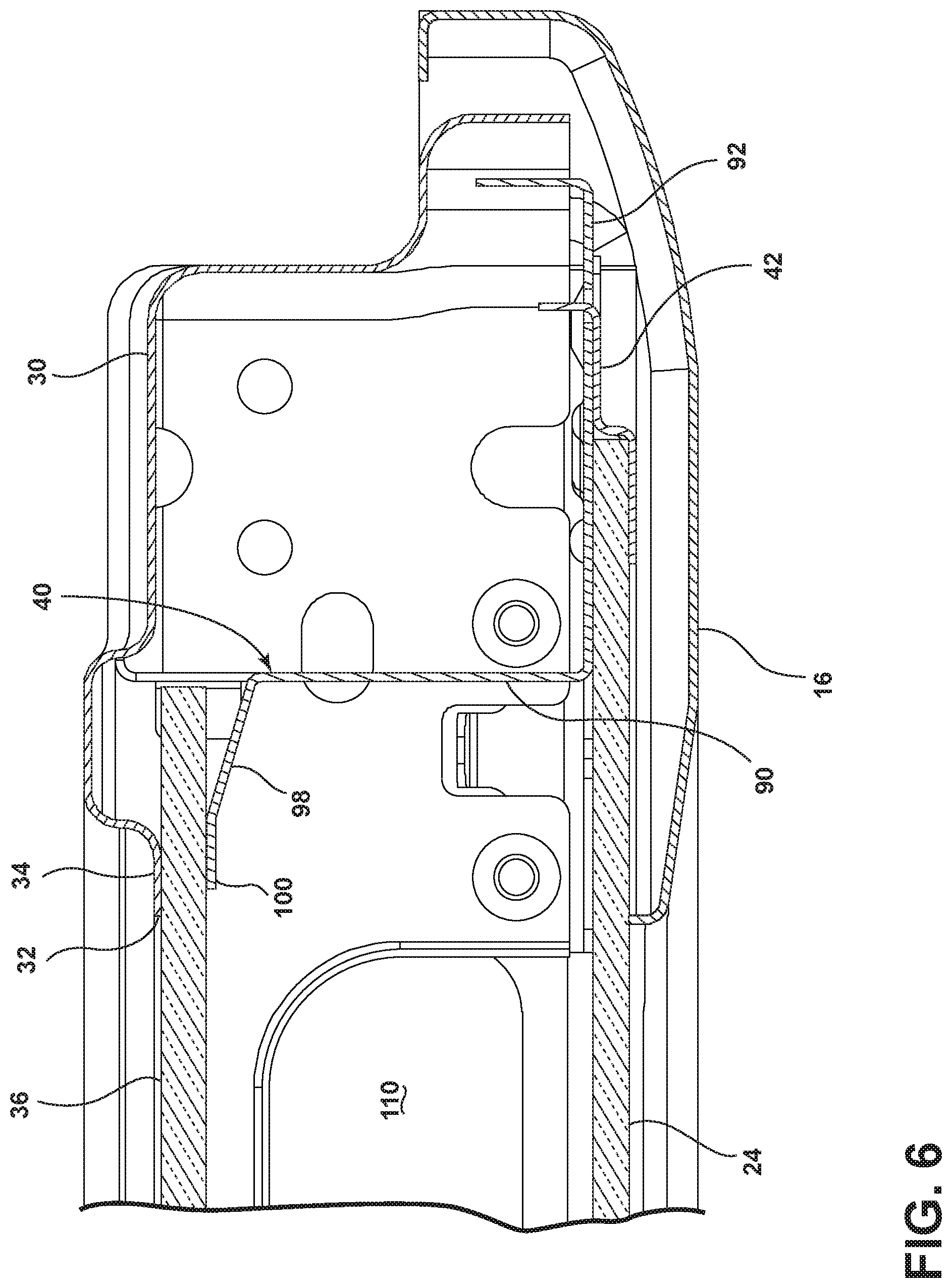 Patent US11781750 Figure 6 – Oven door assembly