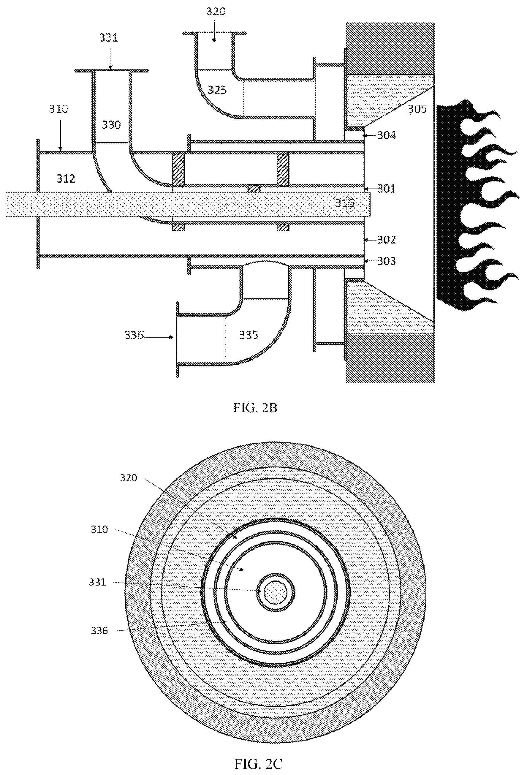Patent US11781751 Figure 3 – Combustion system comprising an annular shroud burner
