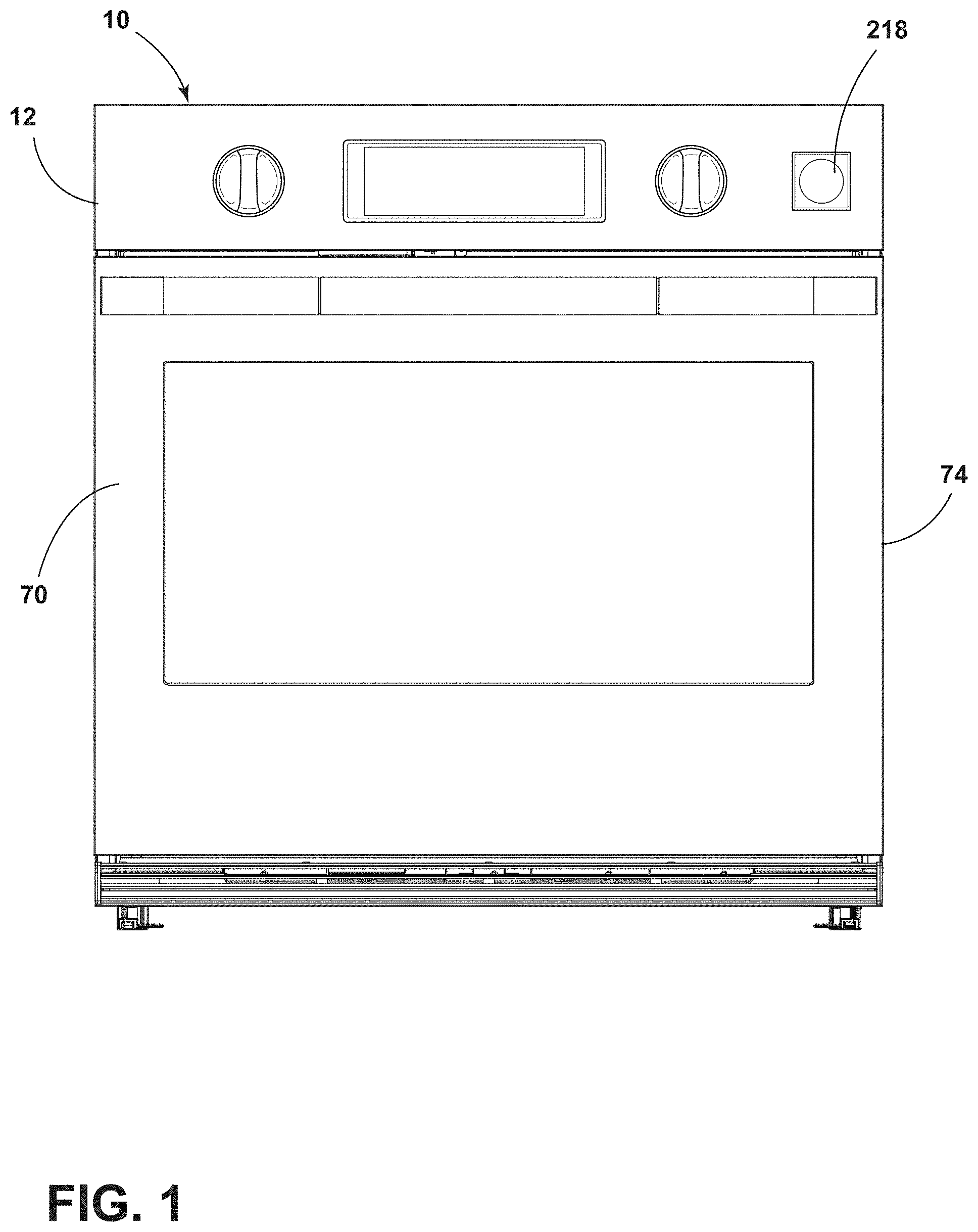 Patent US11781757 — Automatic rack system for a cooking appliance — Figure 1
