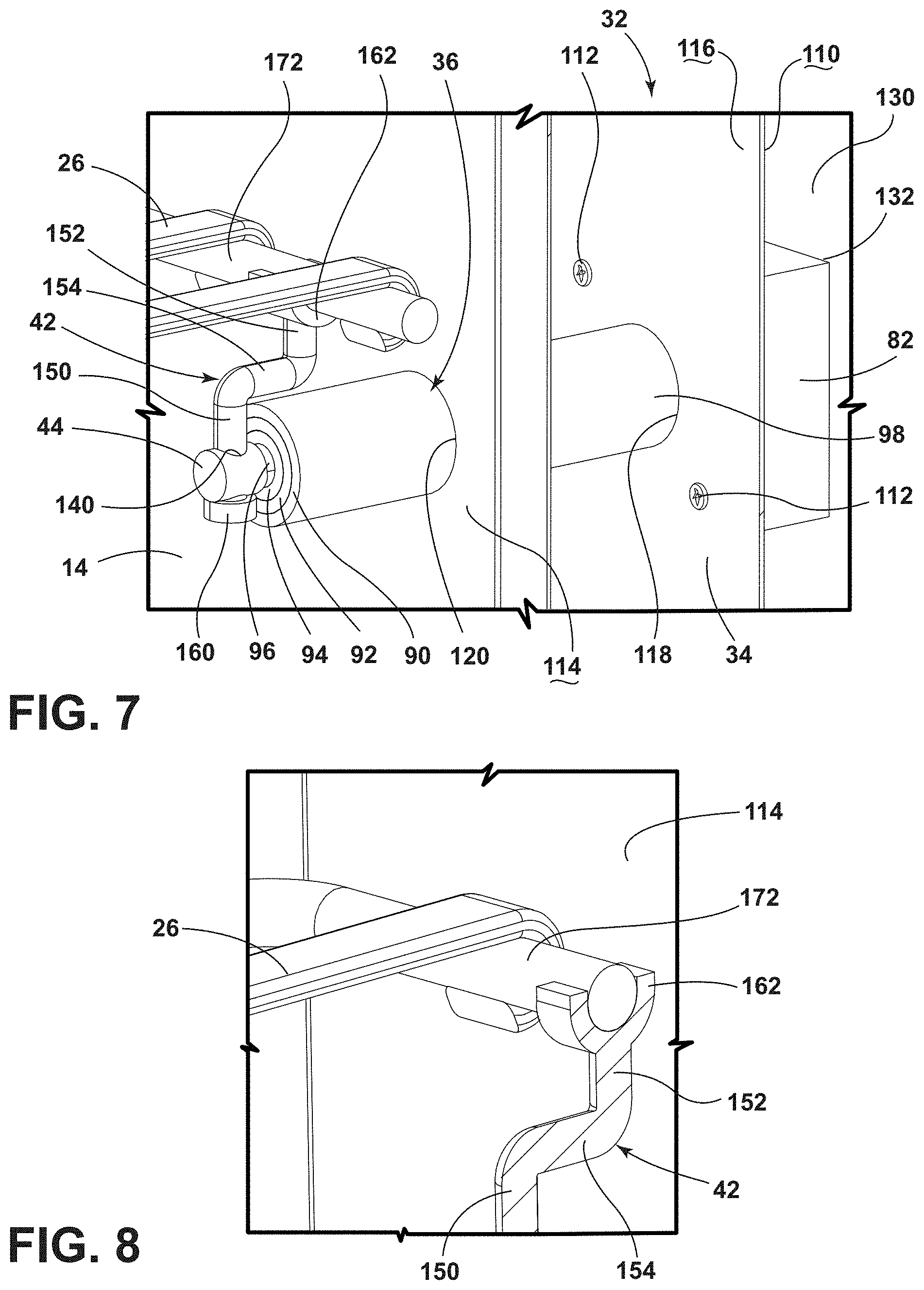 Patent US11781757 Figure 7 – Automatic rack system for a cooking appliance