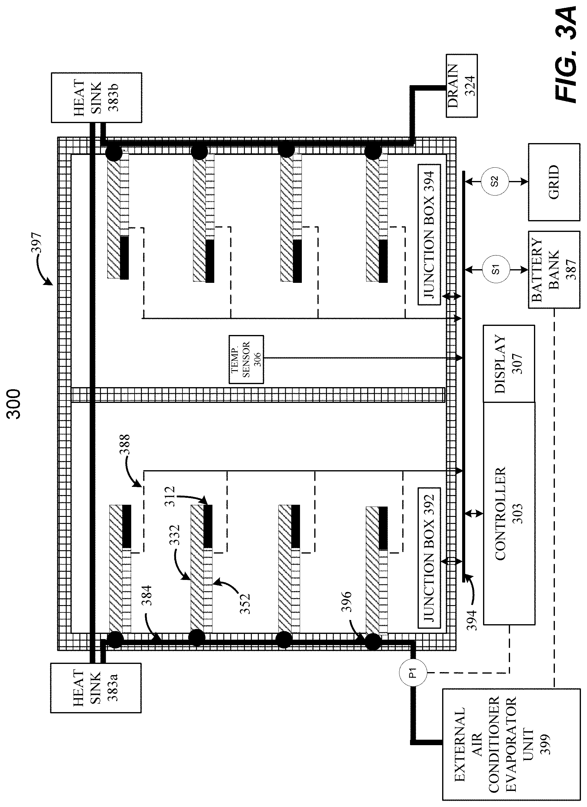 Patent US11781759 Figure 4 – Water cooled photovoltaic panel system