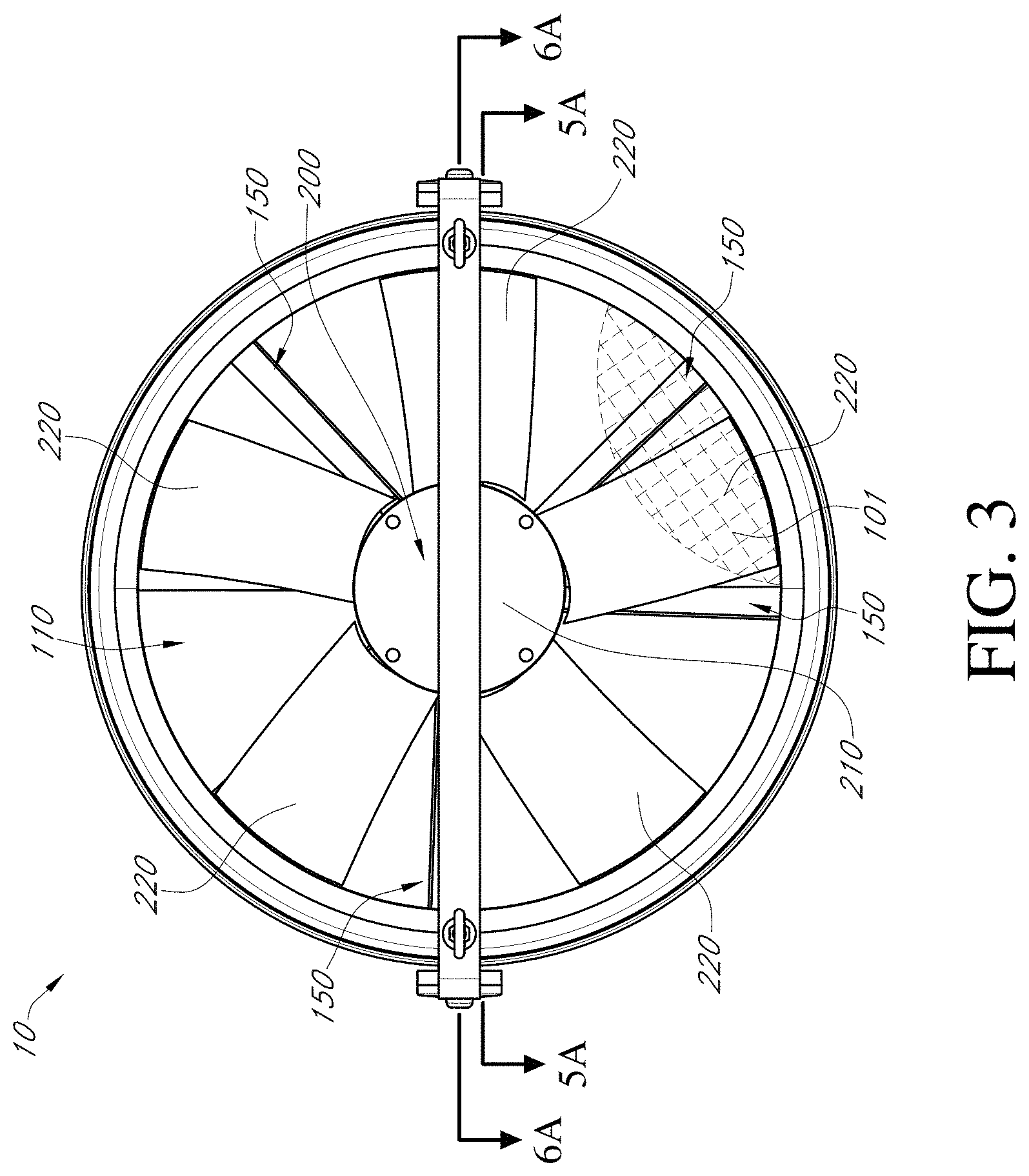Patent US11781761 Figure 3 – Air moving device with bypass intake