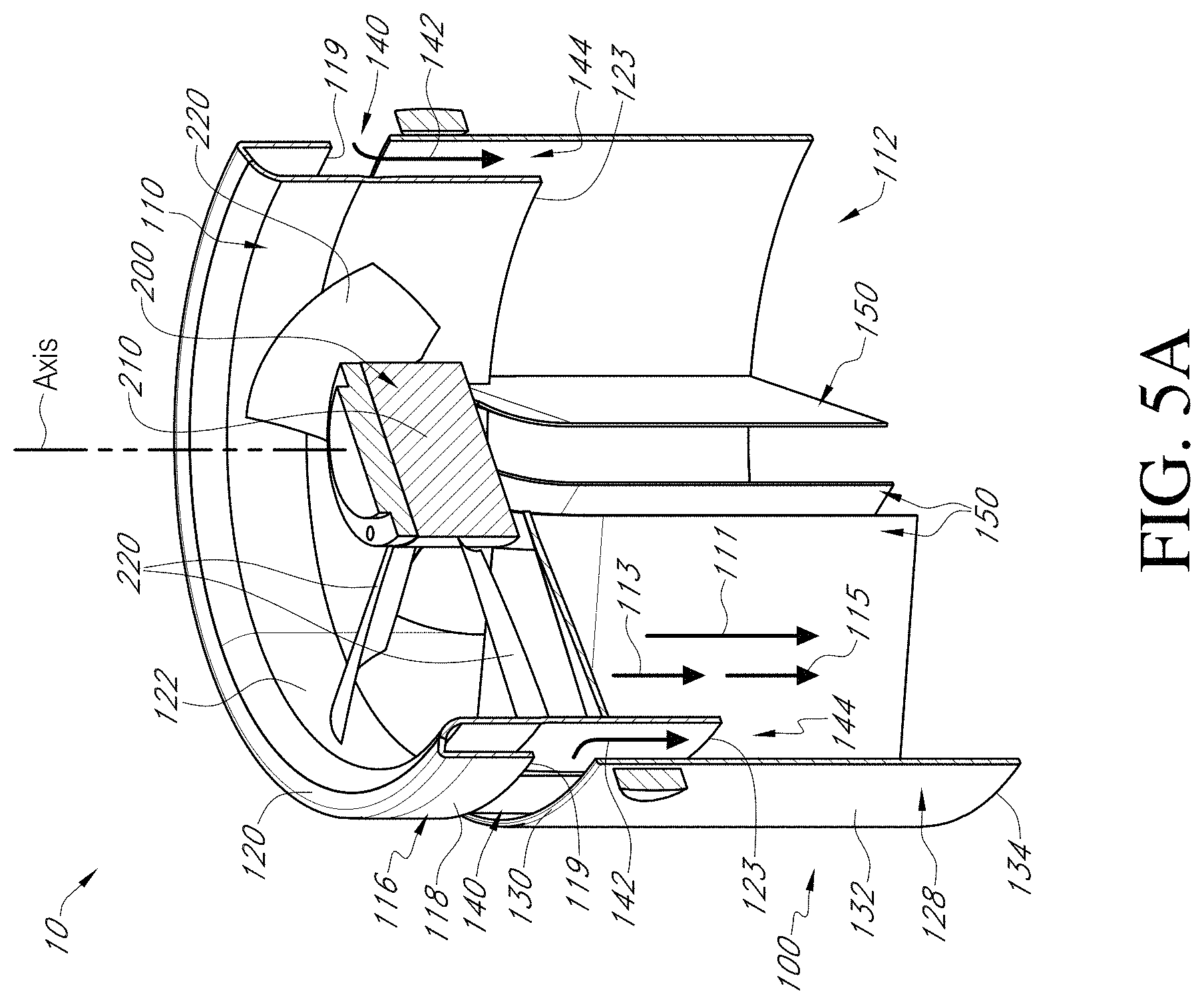 Patent US11781761 Figure 5 – Air moving device with bypass intake