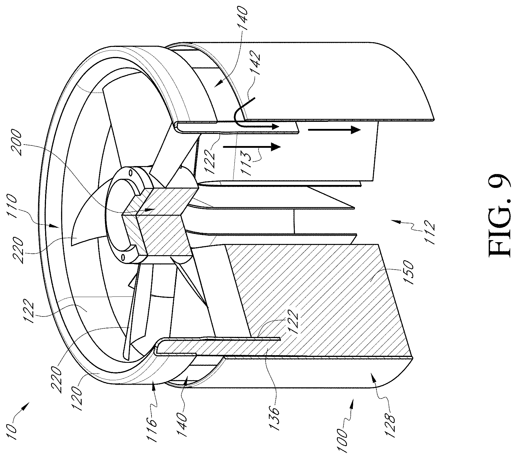 Patent US11781761 Figure 11 – Air moving device with bypass intake