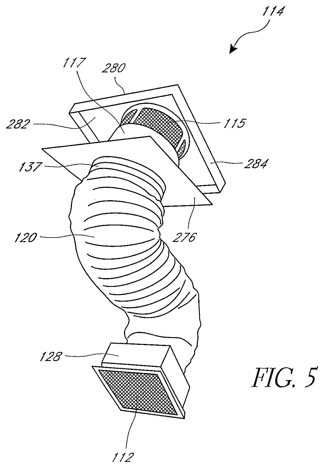 Patent US11781762 Figure 5 – Air cooling system for building structures with attic