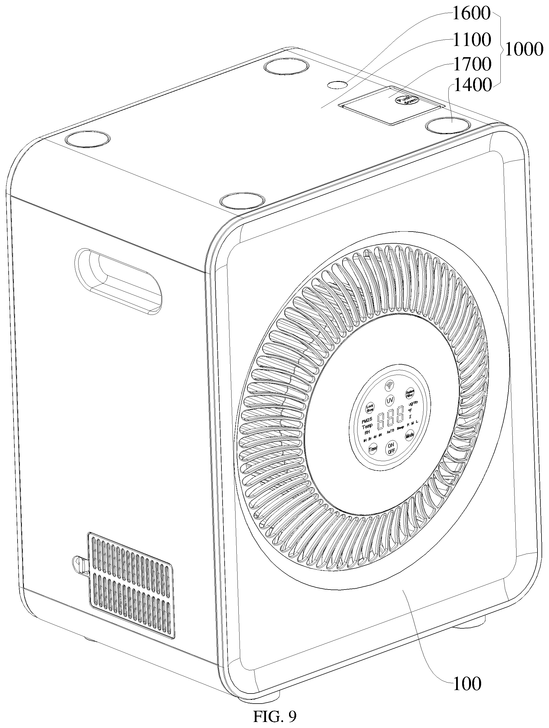 Patent US11781765 Figure 9 – Air purifier