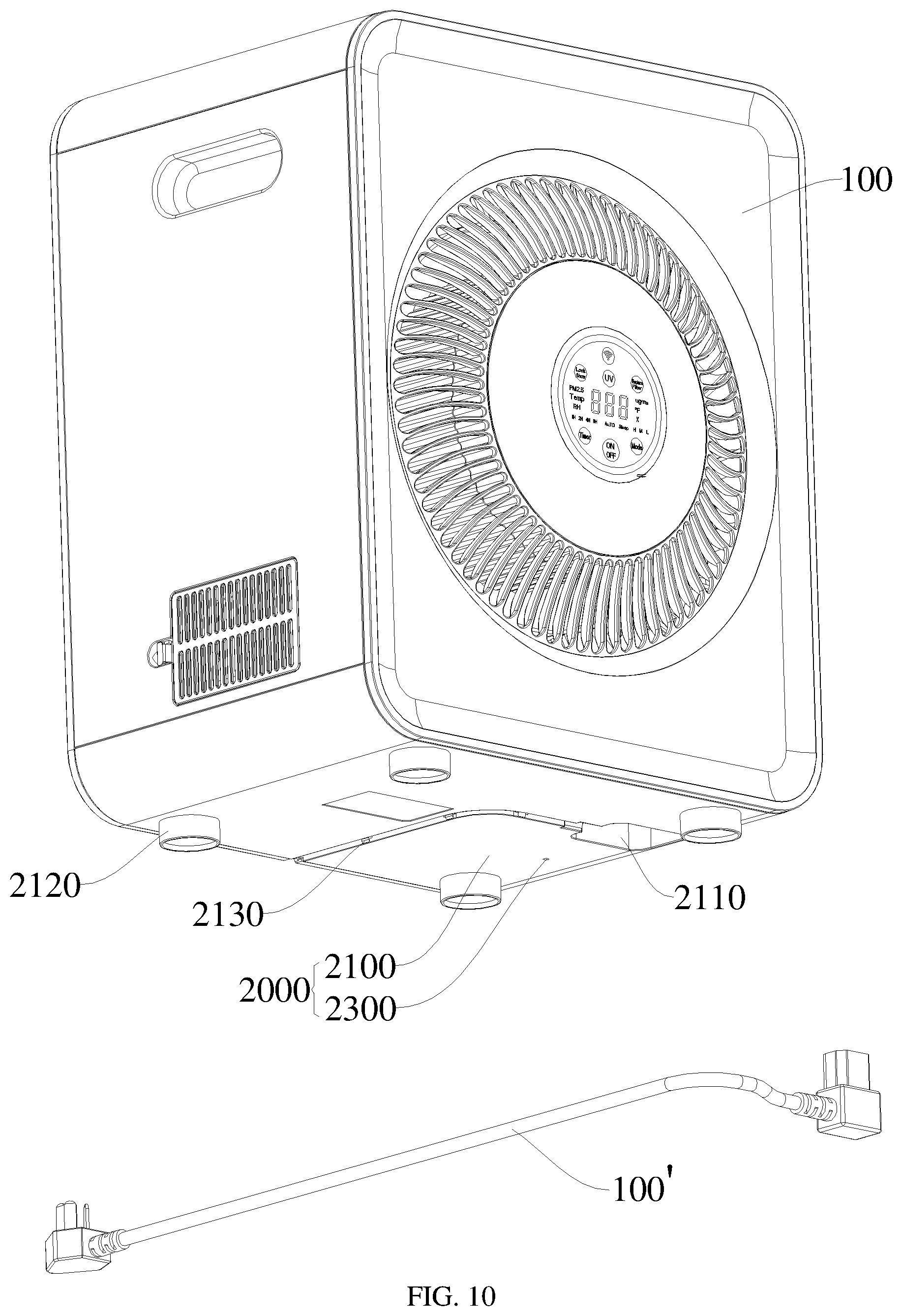 Patent US11781765 Figure 10 – Air purifier