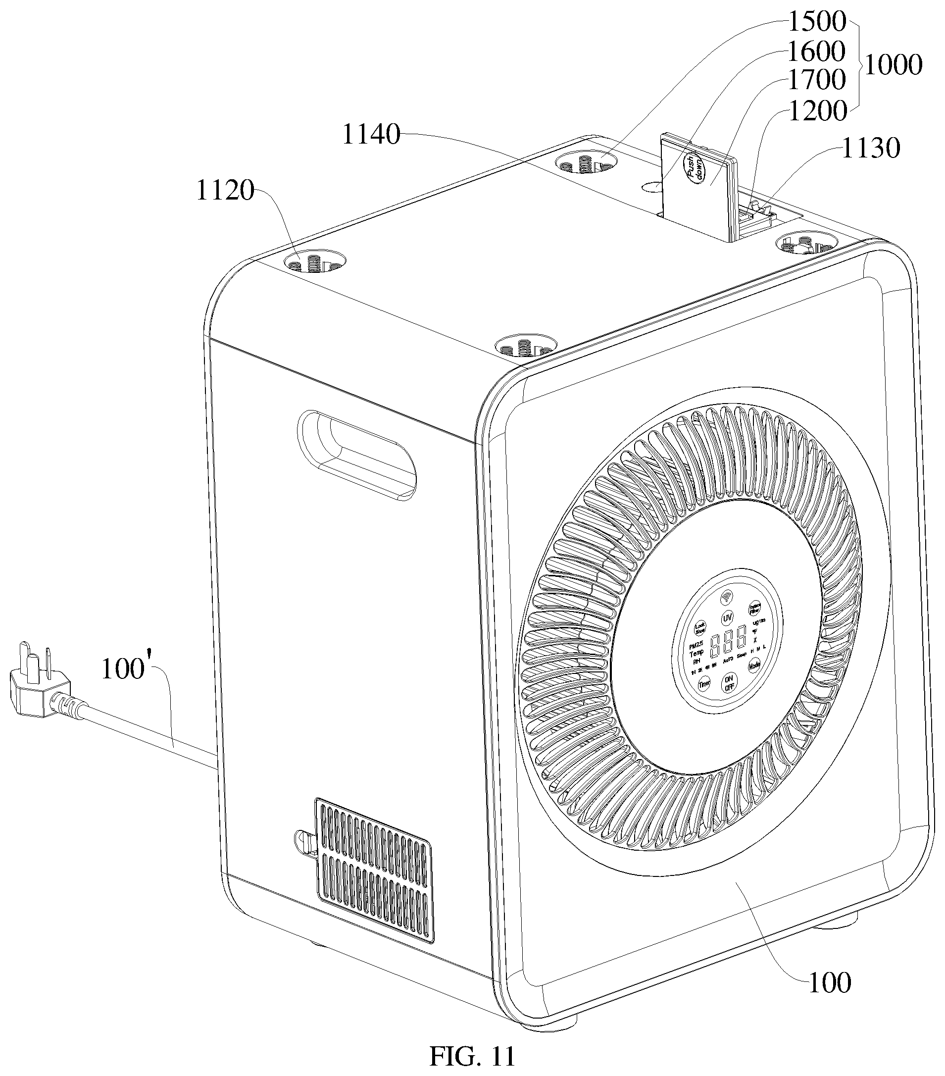 Patent US11781765 Figure 11 – Air purifier