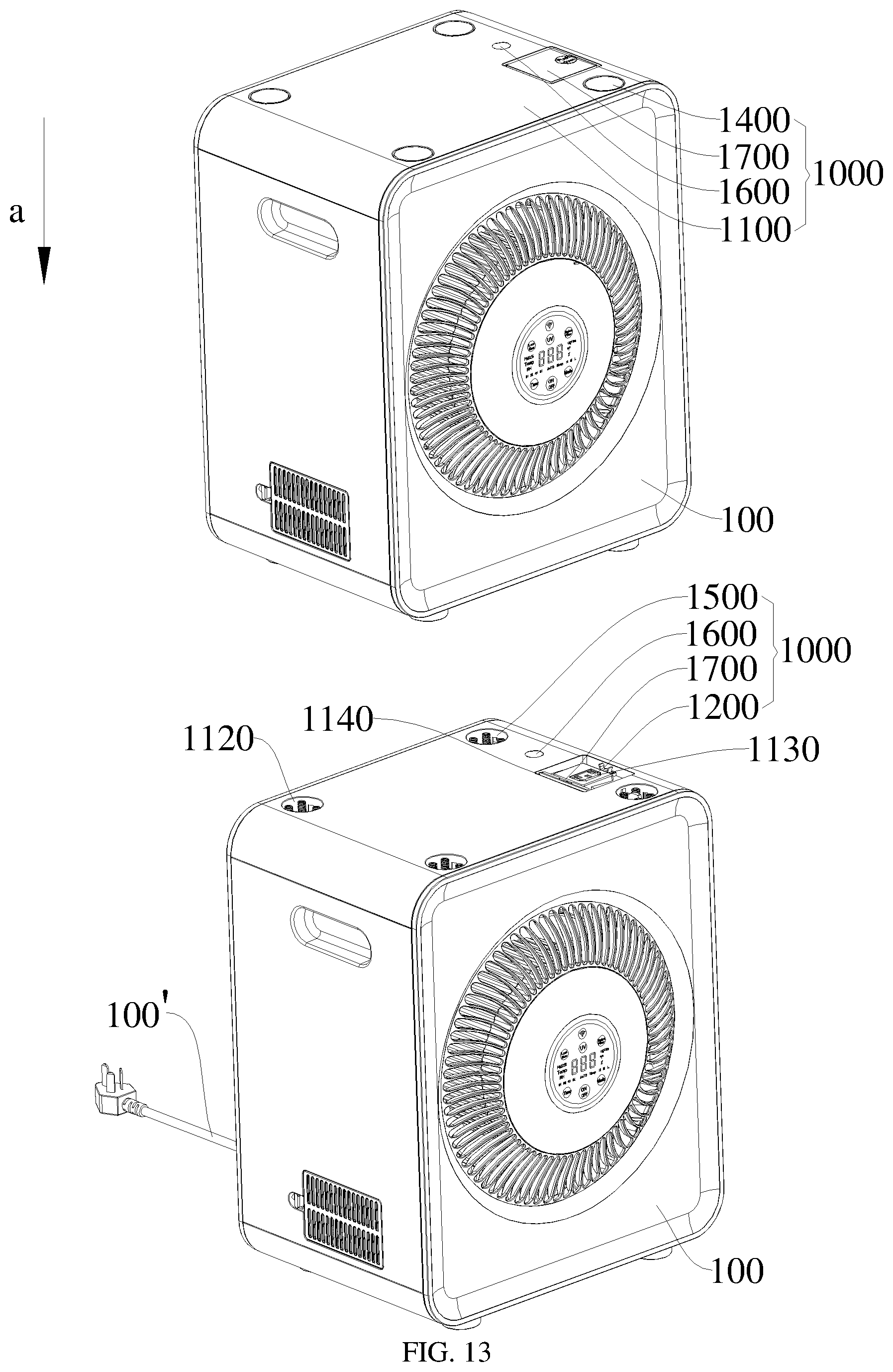Patent US11781765 Figure 13 – Air purifier