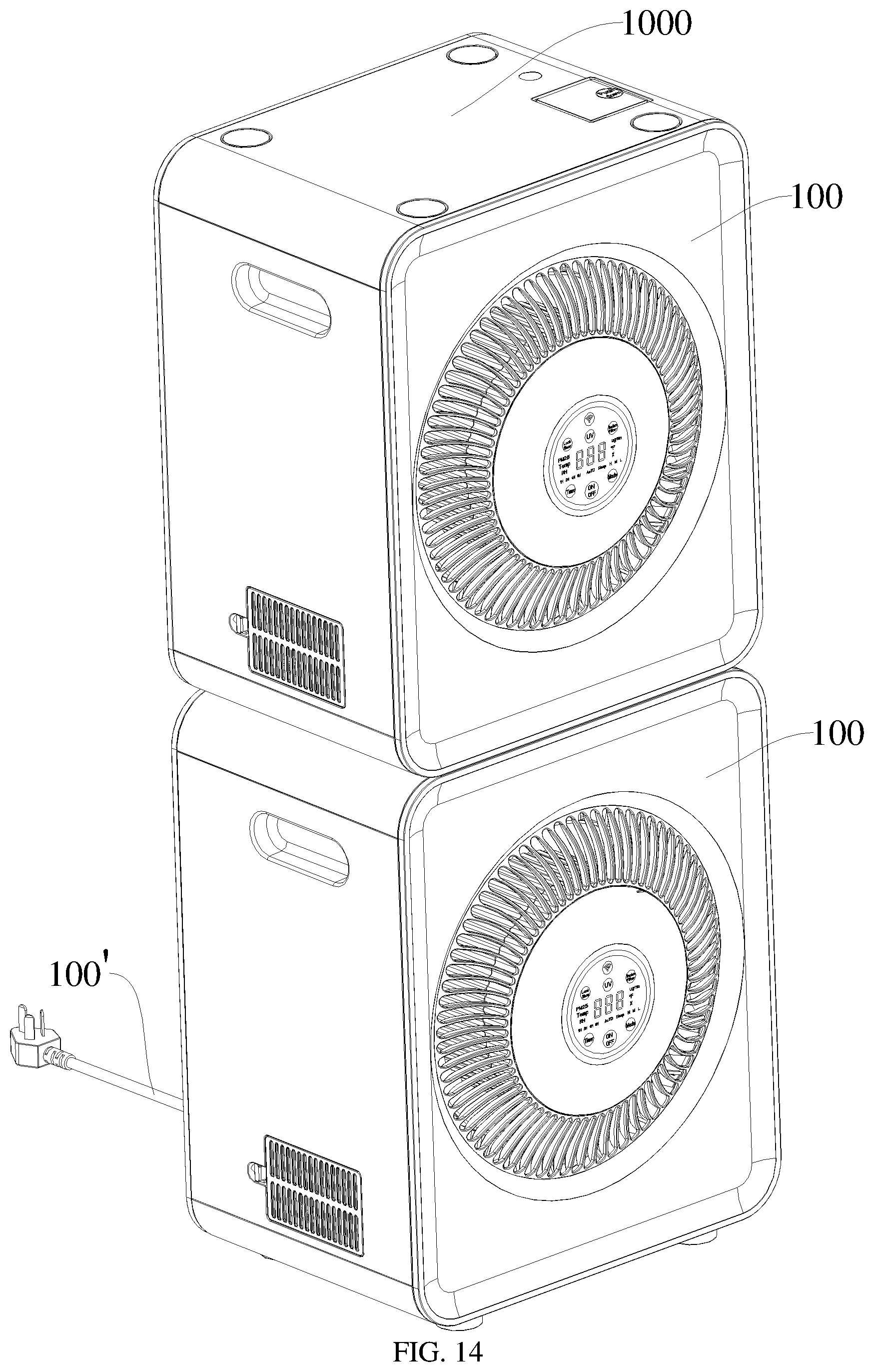 Patent US11781765 Figure 14 – Air purifier