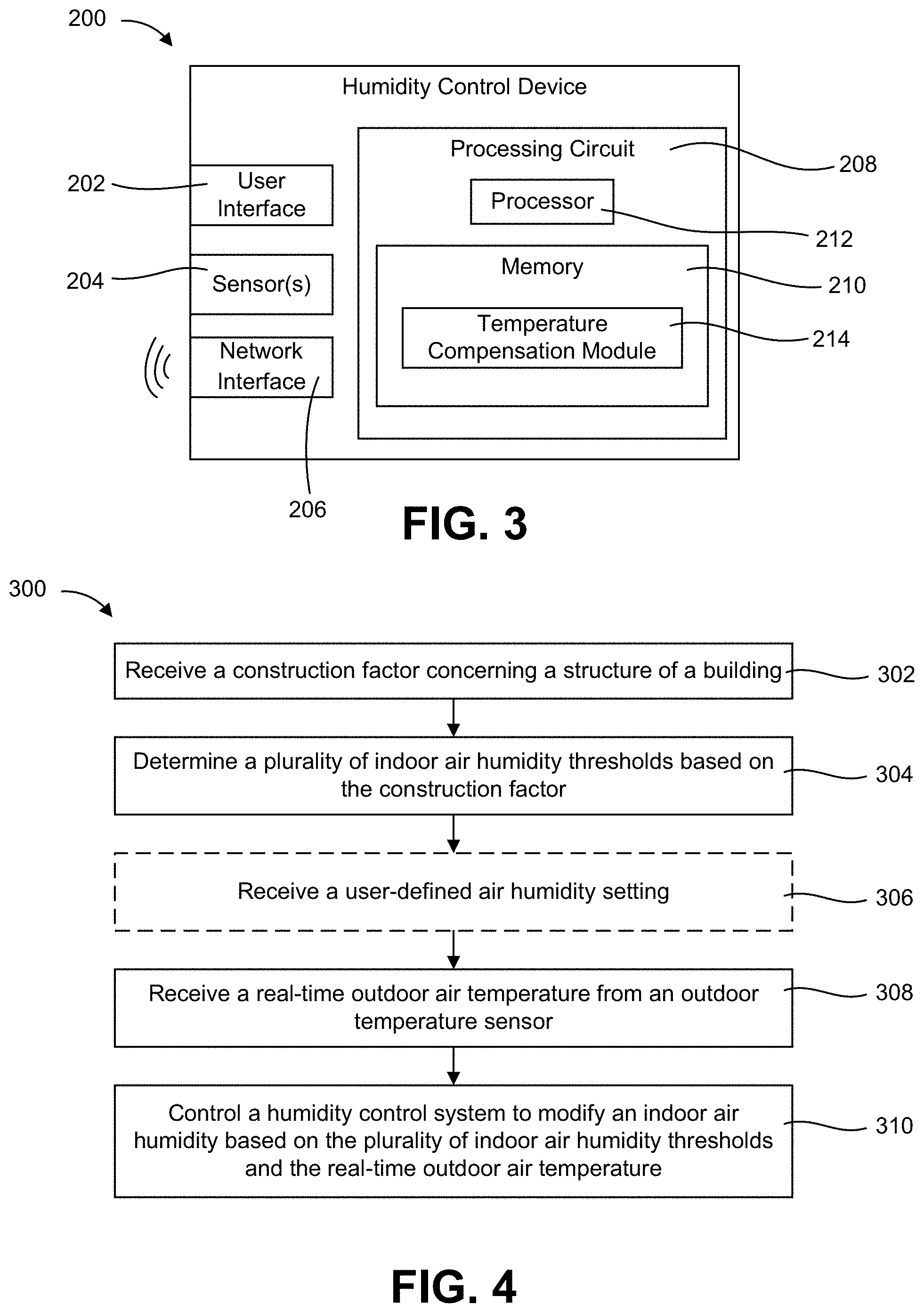 Patent US11781766 Figure 3 – System and method for humidification temperature compensation