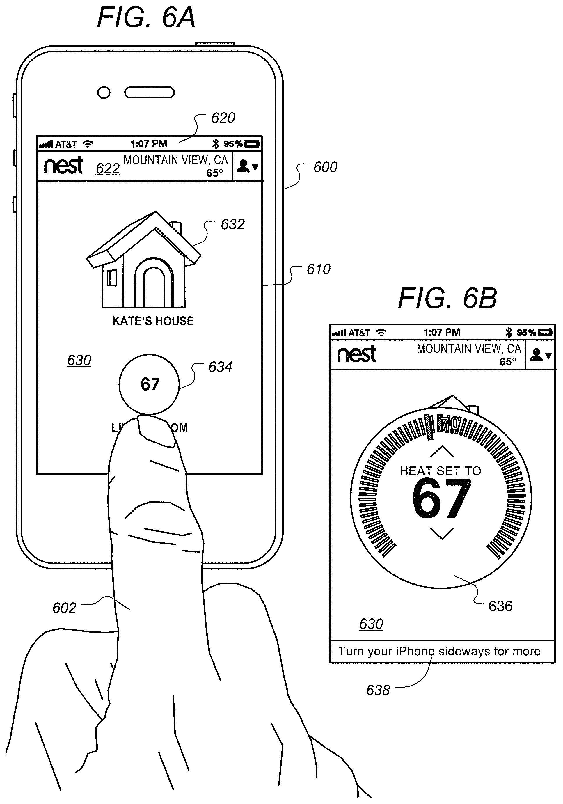 Patent US11781770 Figure 8 – User interfaces for schedule display and modification on smartphone or other space-limited touchscreen device