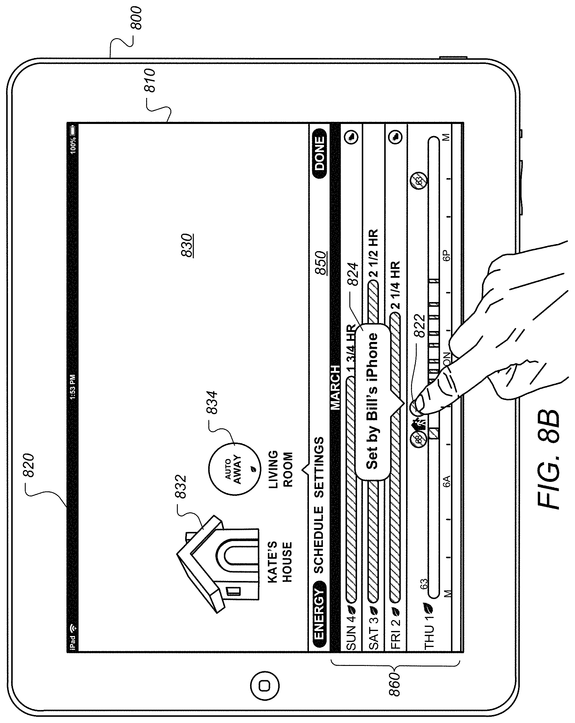 Patent US11781770 Figure 20 – User interfaces for schedule display and modification on smartphone or other space-limited touchscreen device