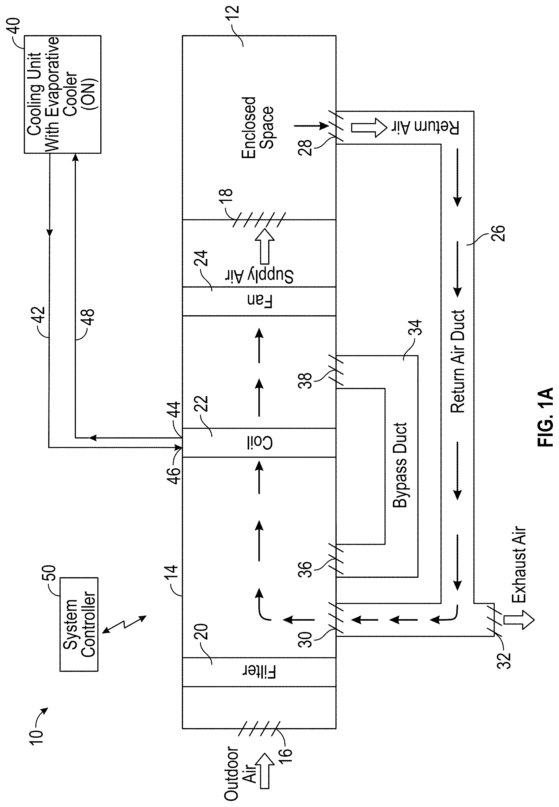 Patent US11781775 Figure 2 – Hybrid direct and indirect air cooling system