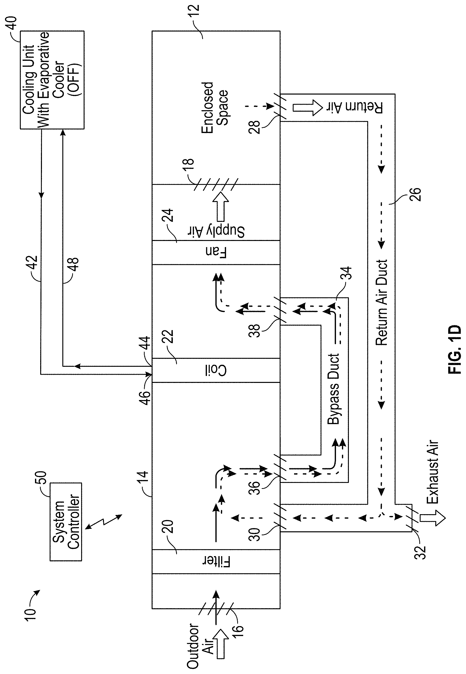 Patent US11781775 Figure 5 – Hybrid direct and indirect air cooling system