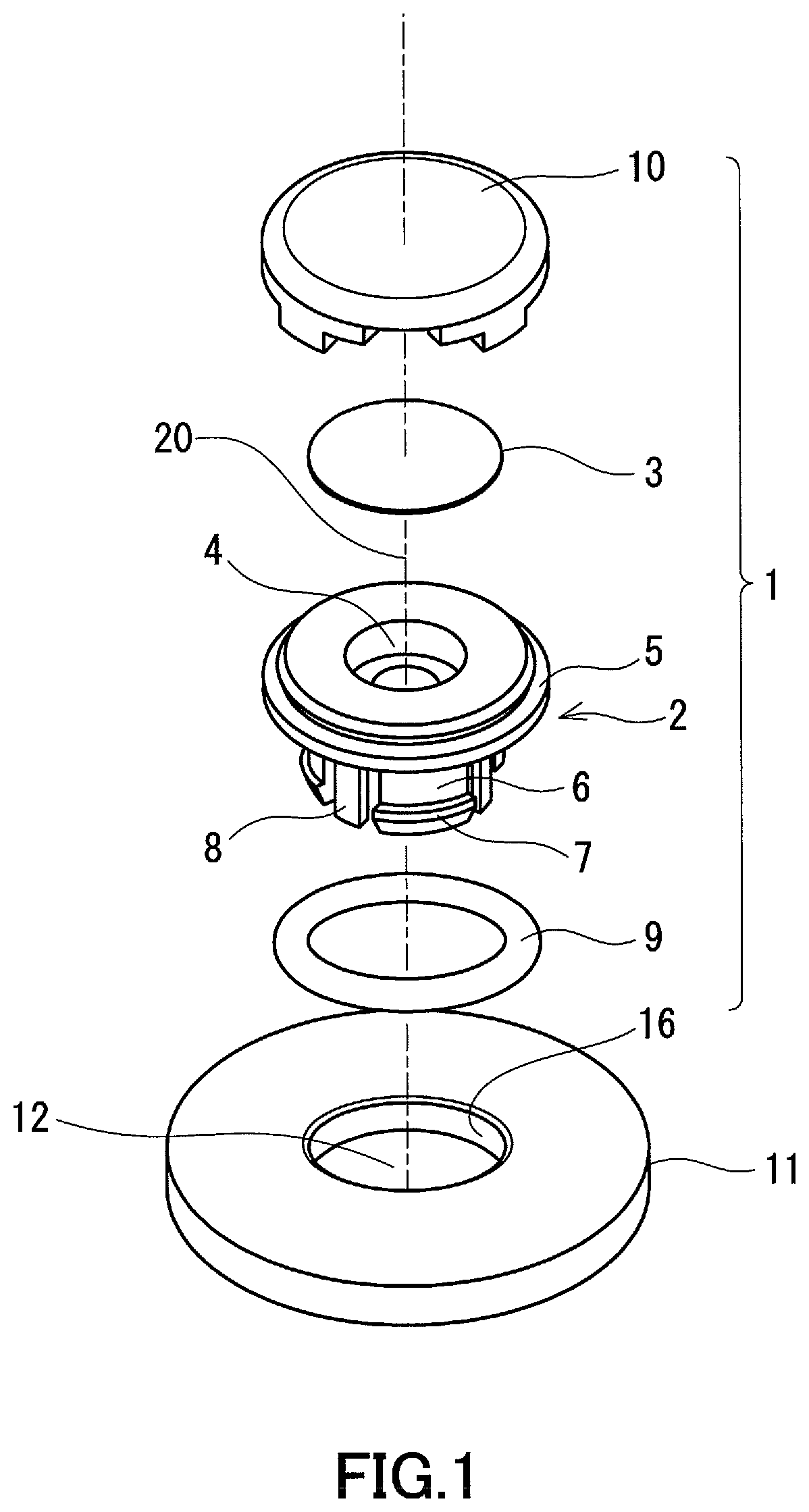 Patent US11781779 Figure 1 – Ventilation member