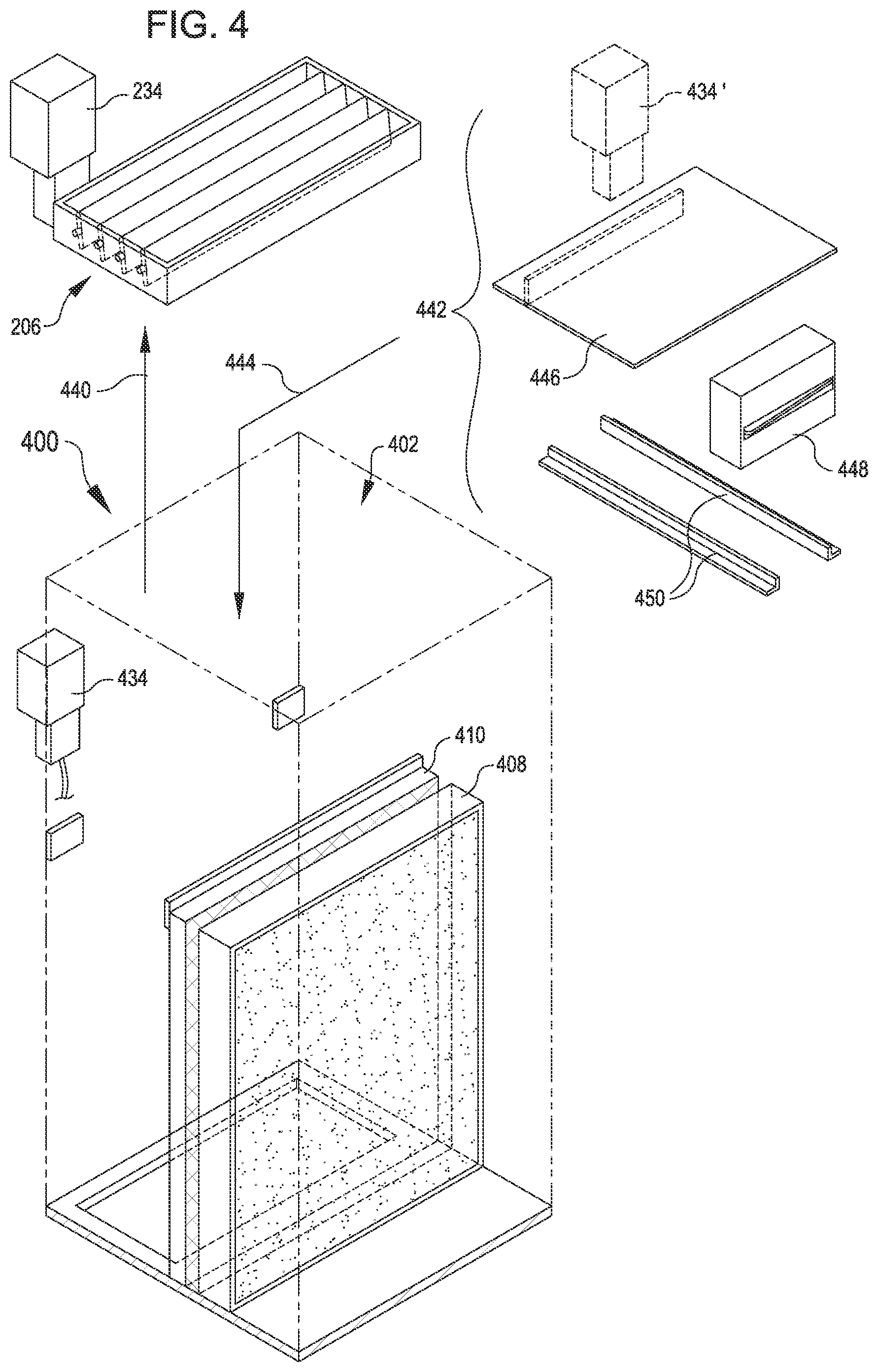 Patent US11781780 Figure 4 – Moveable airflow barrier for throughput control in cooling unit