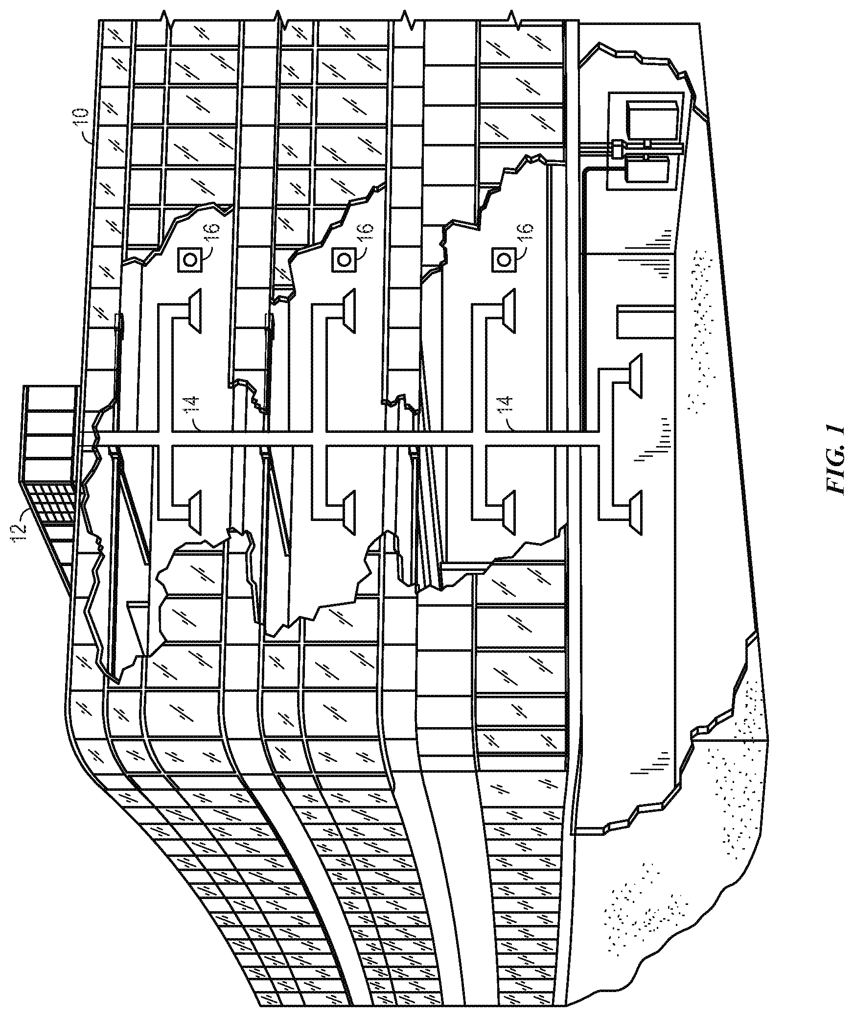 Patent US11781781 Figure 1 – Line of sight blocking grille assembly