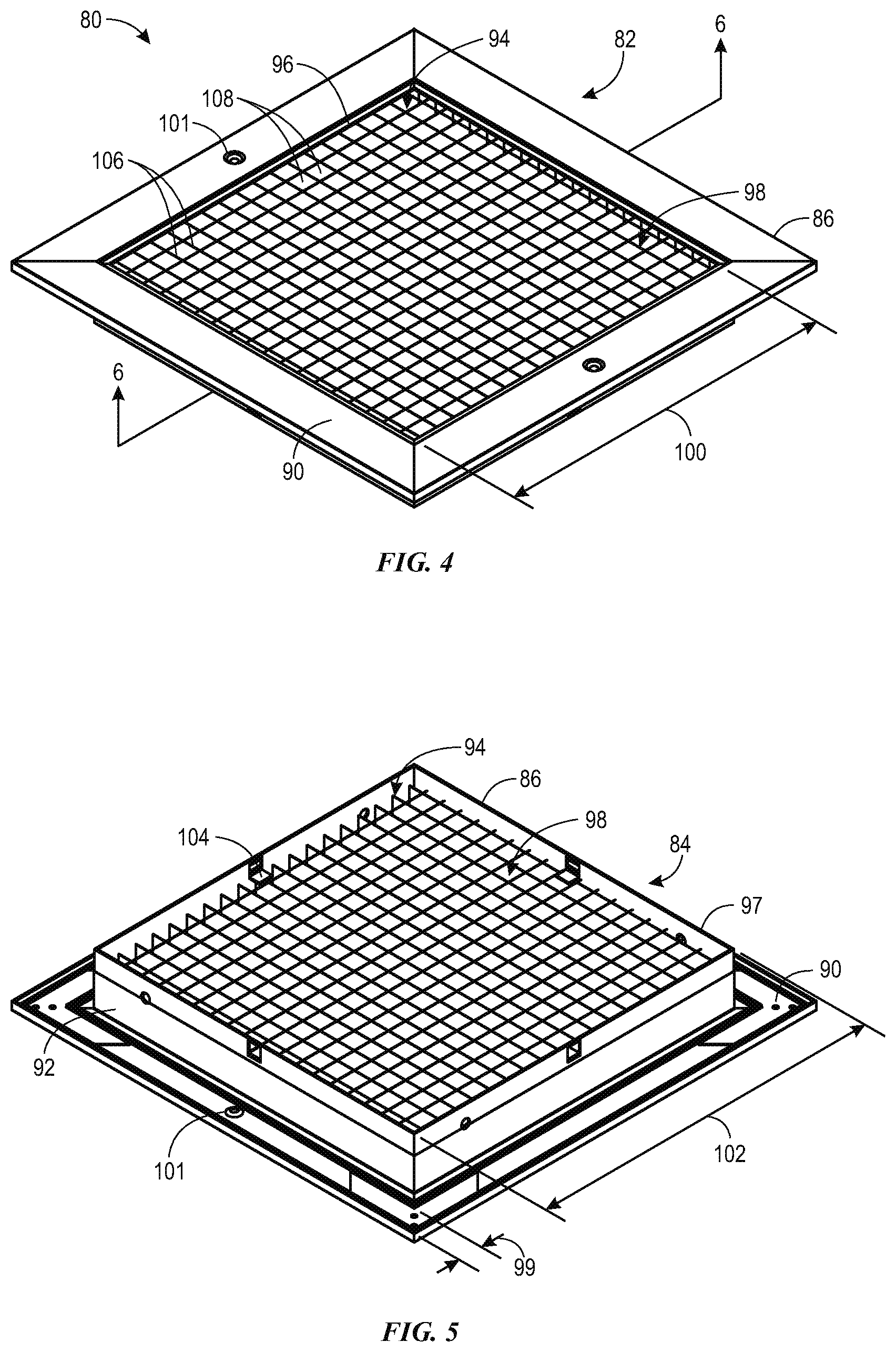 Patent US11781781 Figure 4 – Line of sight blocking grille assembly