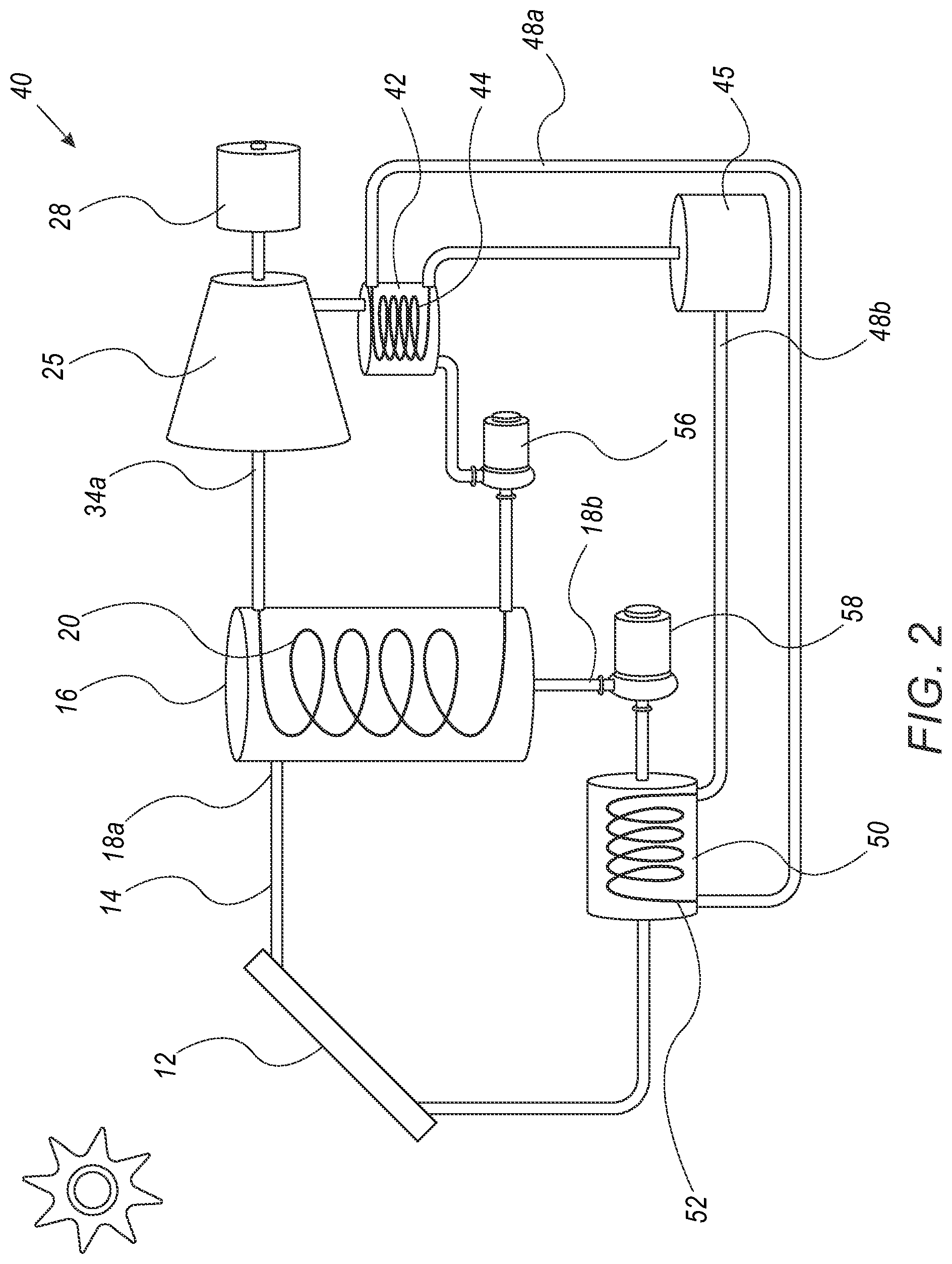 Patent US11781786 Figure 2 – System for producing electricity from solar energy