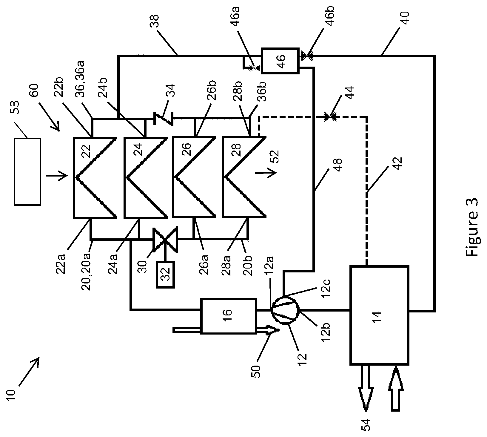 Patent US11781792 Figure 3 – Air-cooled chiller with heat recovery system