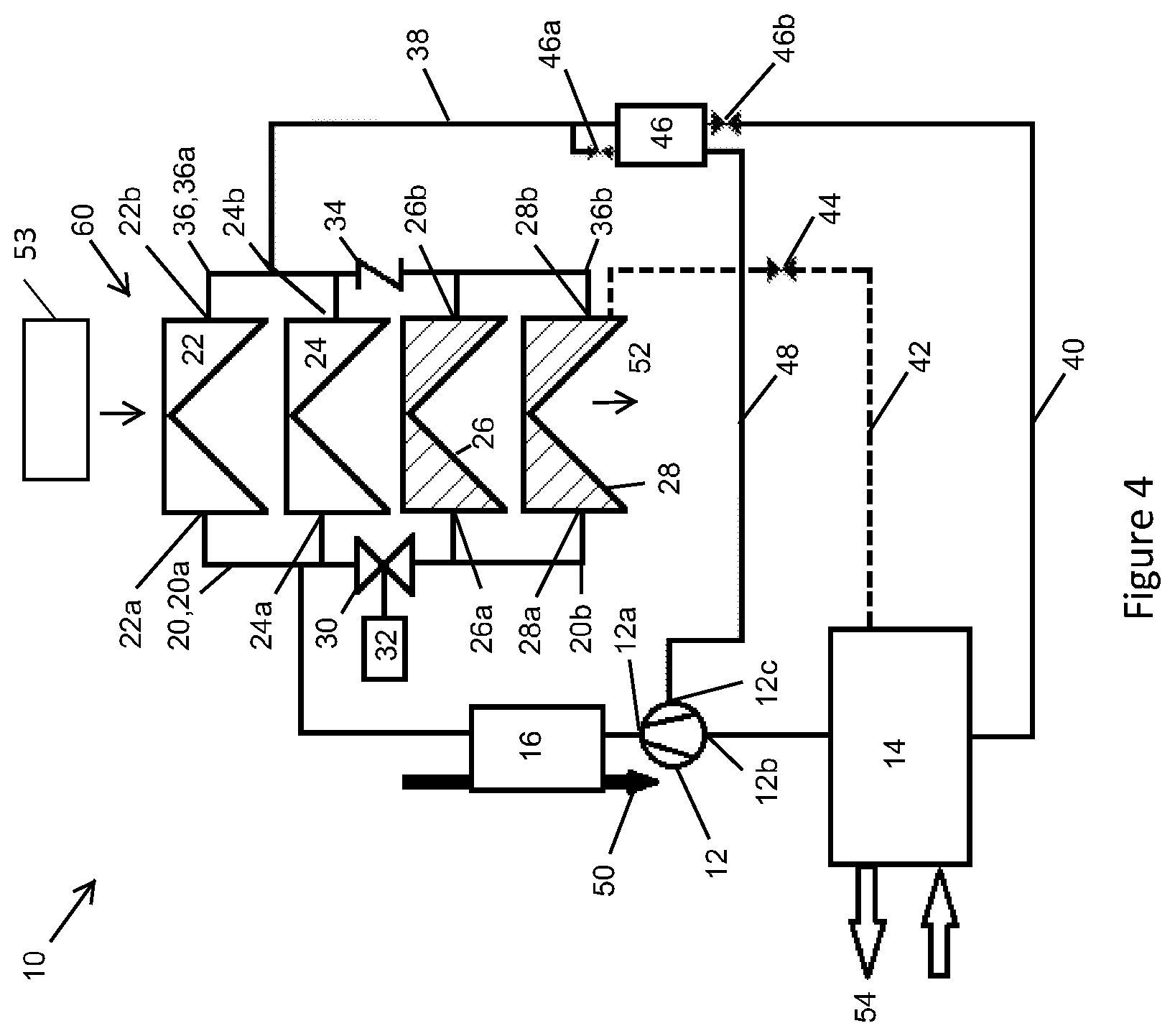 Patent US11781792 Figure 4 – Air-cooled chiller with heat recovery system
