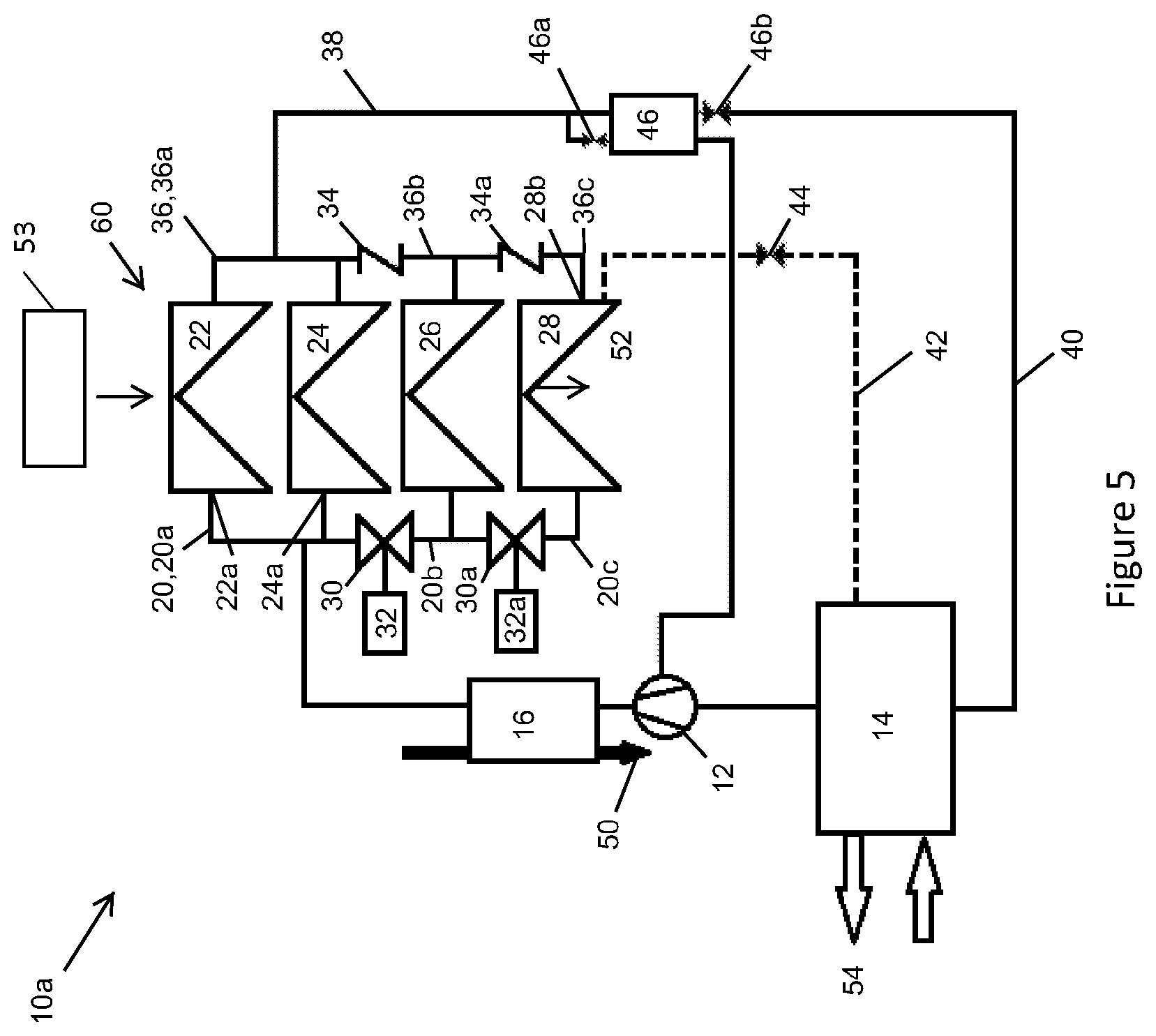 Patent US11781792 Figure 5 – Air-cooled chiller with heat recovery system