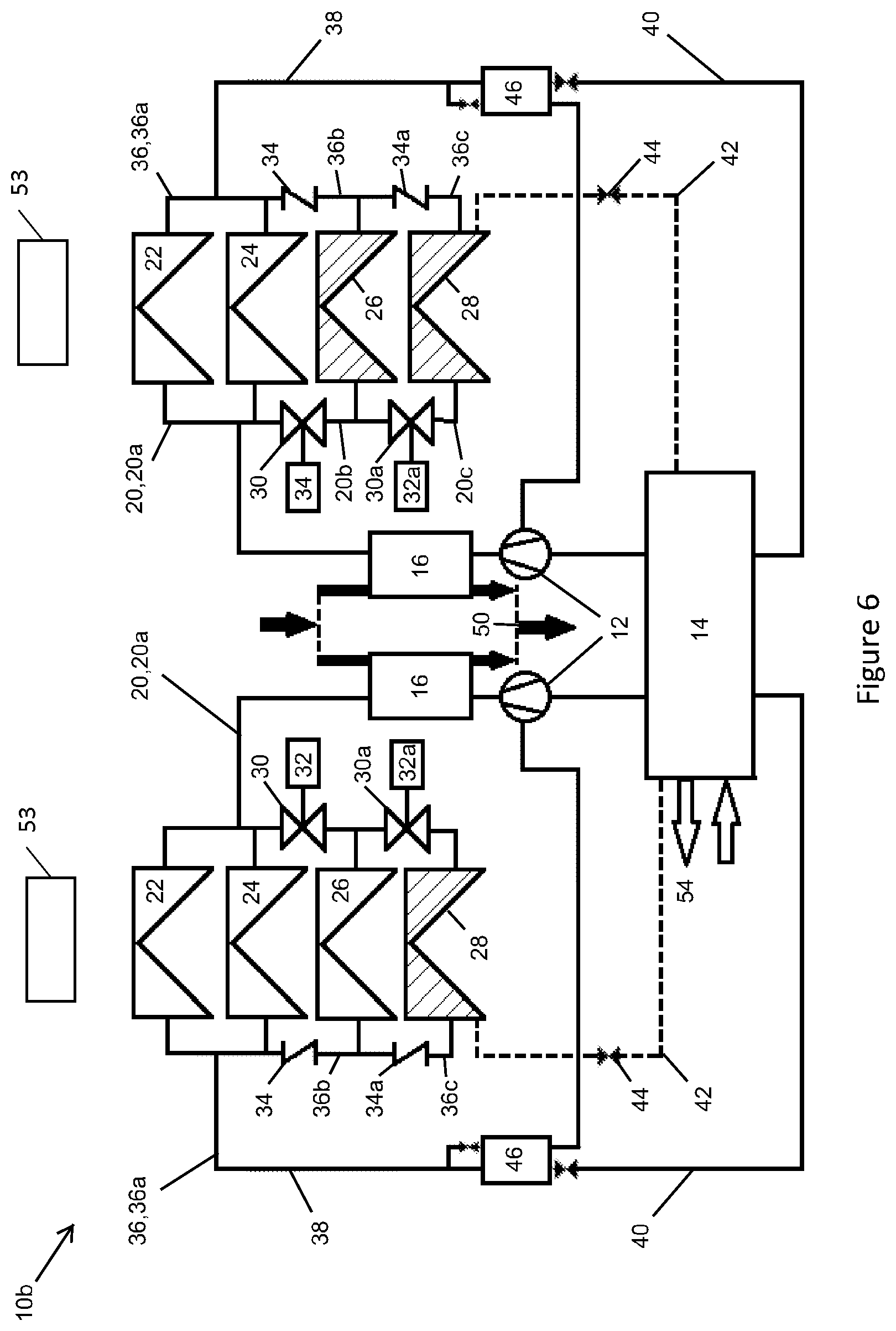 Patent US11781792 Figure 6 – Air-cooled chiller with heat recovery system