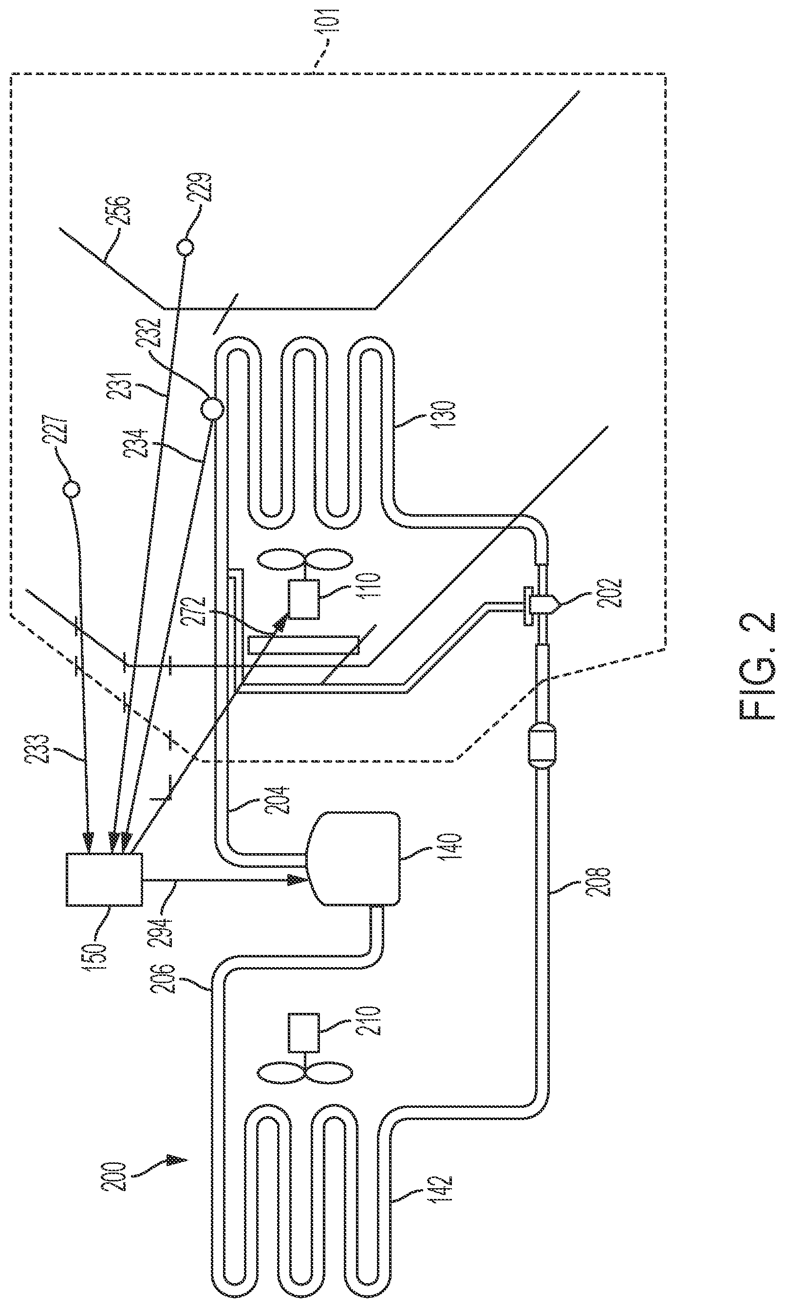 Patent US11781793 Figure 2 – Control systems and methods for preventing evaporator coil freeze