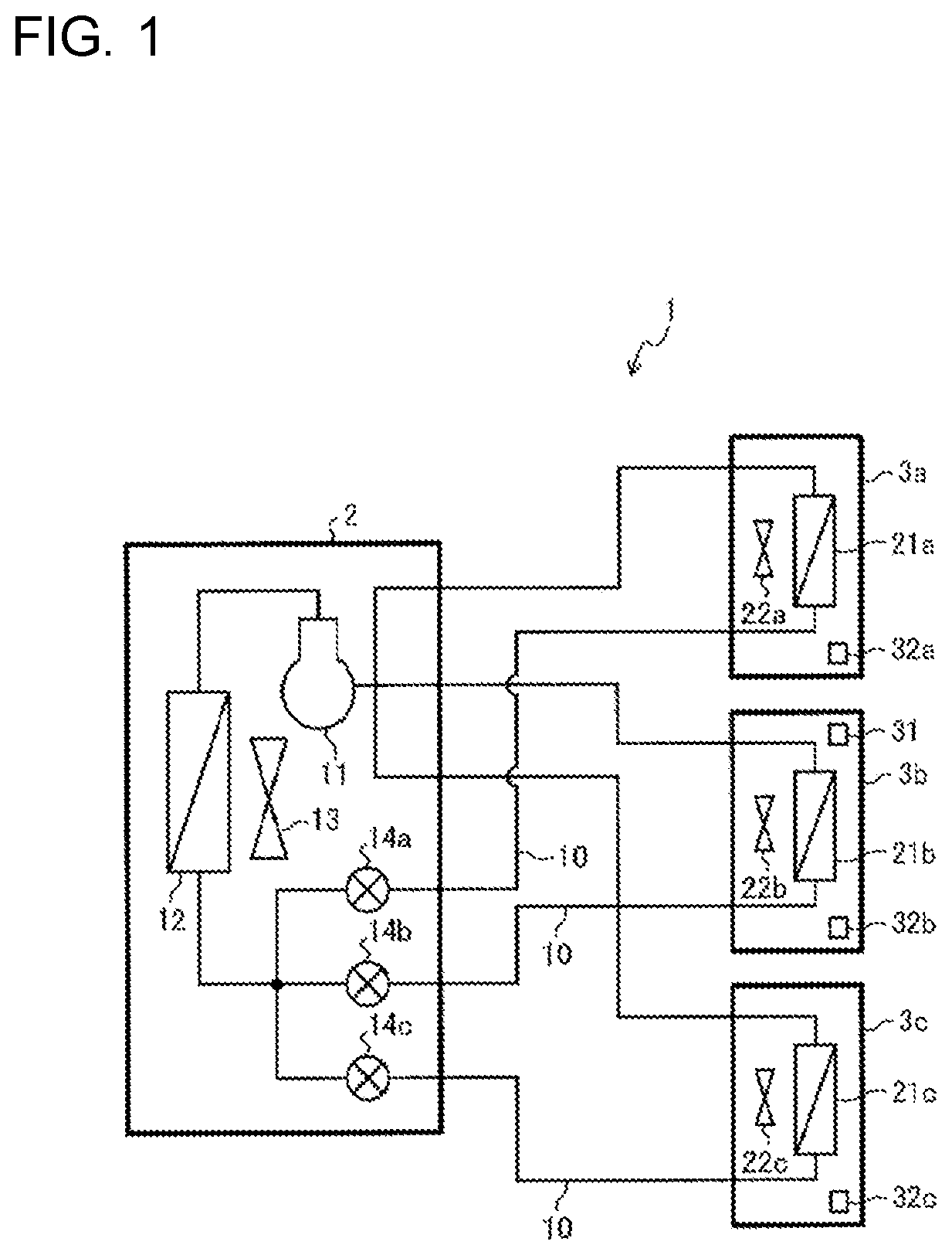 Patent US11781795 Figure 1 – Air-conditioning apparatus