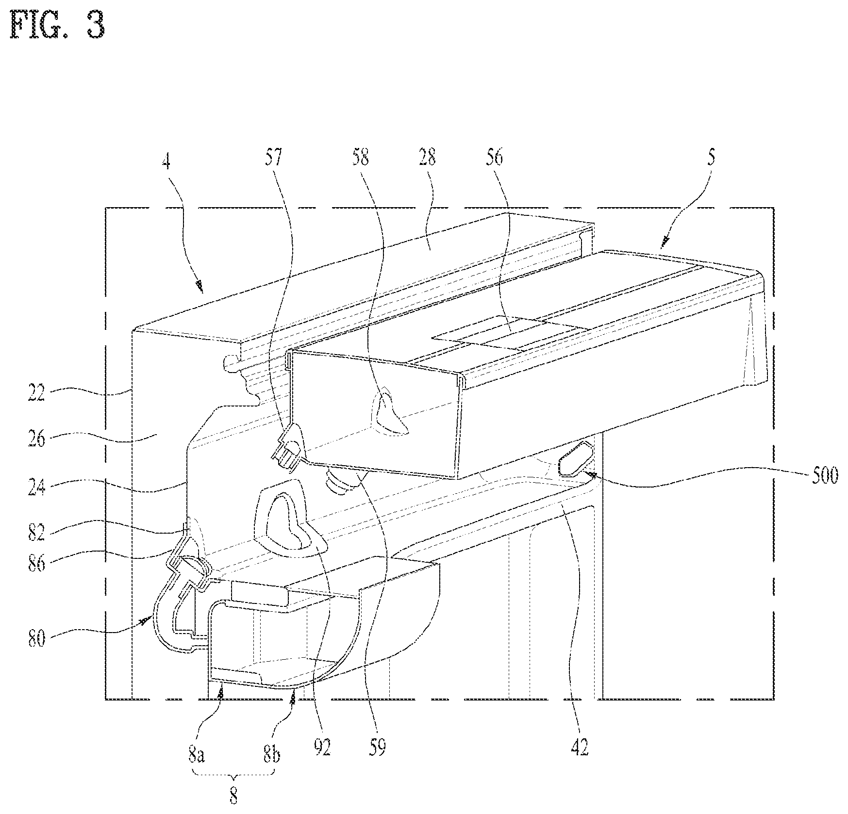 Patent US11781796 Figure 3 – Refrigerator
