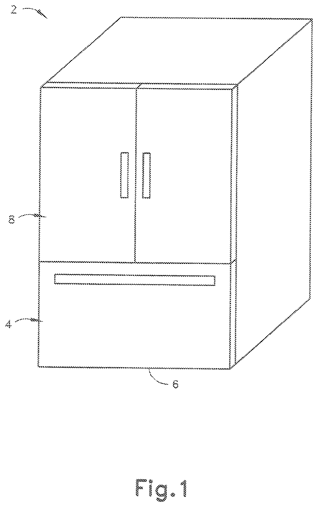 Patent US11781797 Figure 1 – Refrigerator air duct