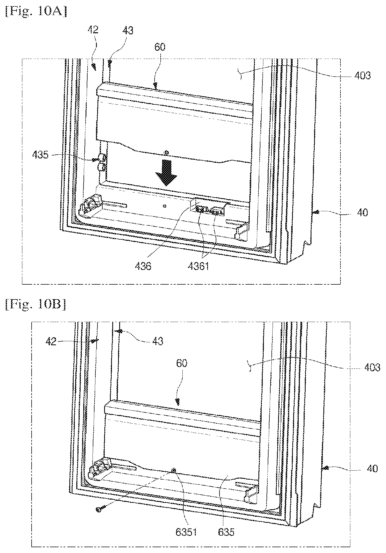 Patent US11781806 Figure 10 – Refrigerator having panel assembly