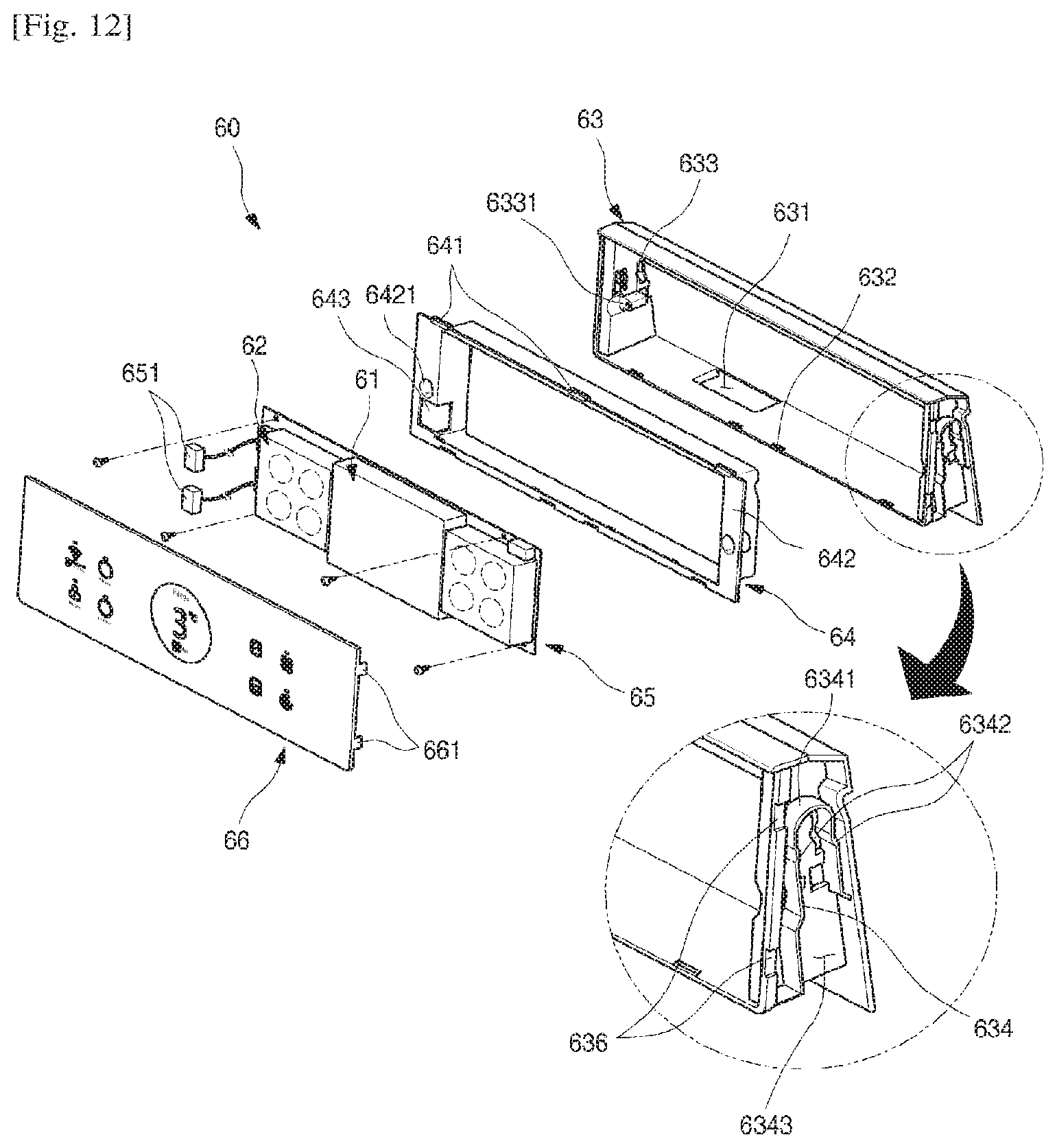 Patent US11781806 Figure 12 – Refrigerator having panel assembly