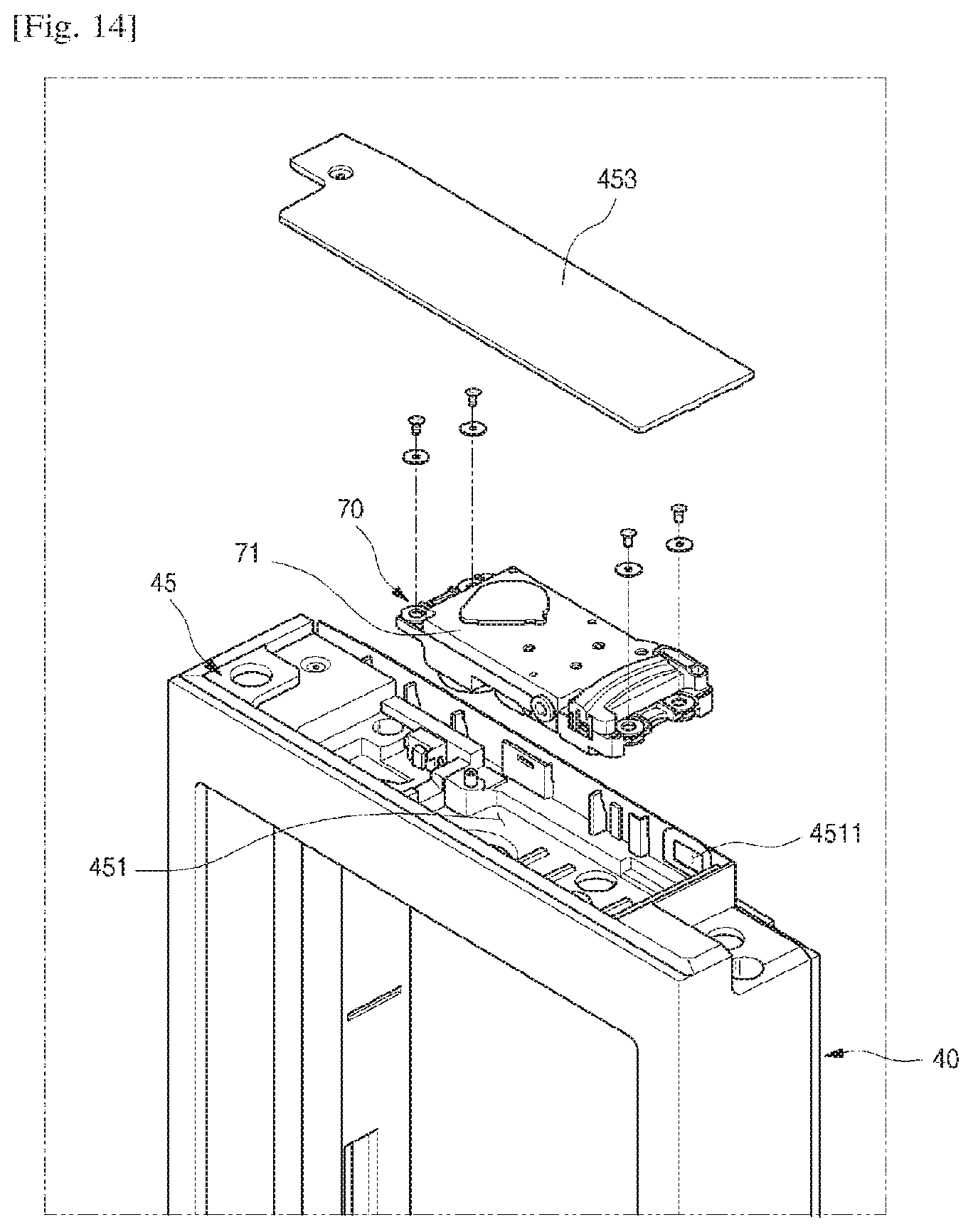 Patent US11781806 Figure 14 – Refrigerator having panel assembly
