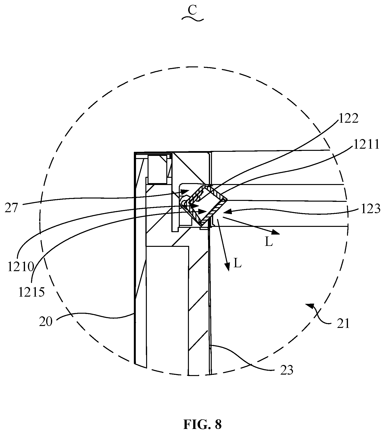 Patent US11781807 Figure 7 – Rotating lamp, refrigerator, and control method for rotating lamp in refrigerator