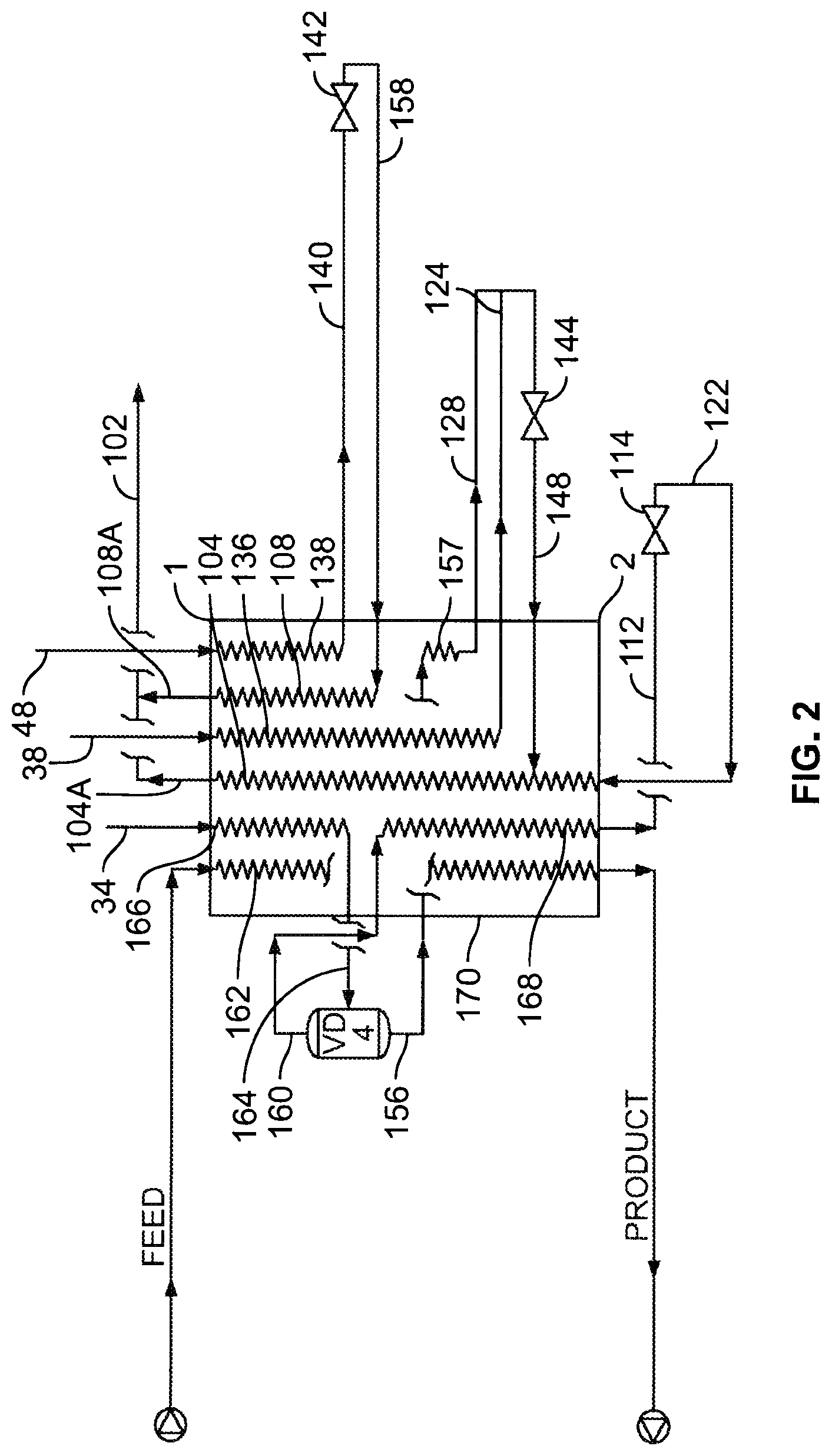 Patent US11781809 Figure 2 – Mixed refrigerant system and method