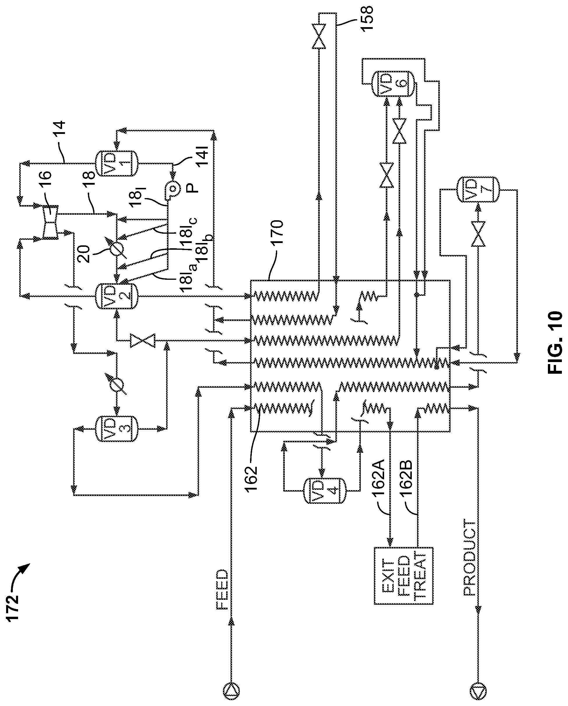 Patent US11781809 Figure 10 – Mixed refrigerant system and method