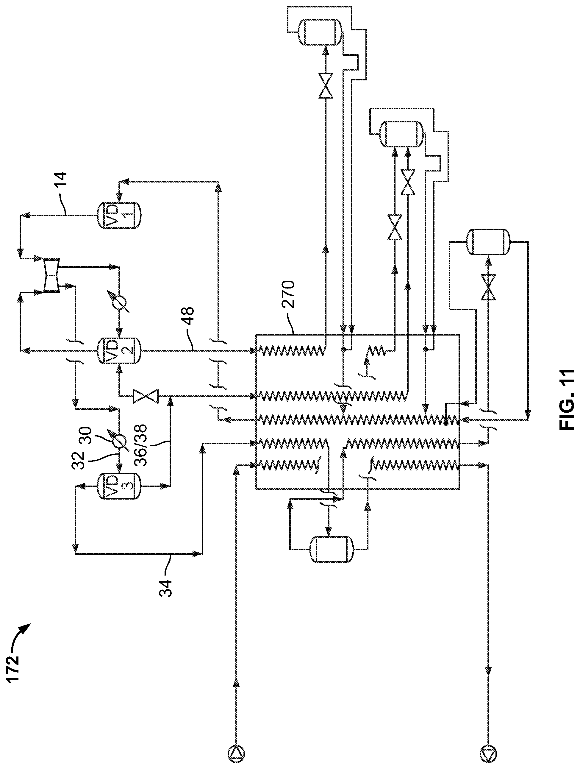 Patent US11781809 Figure 11 – Mixed refrigerant system and method