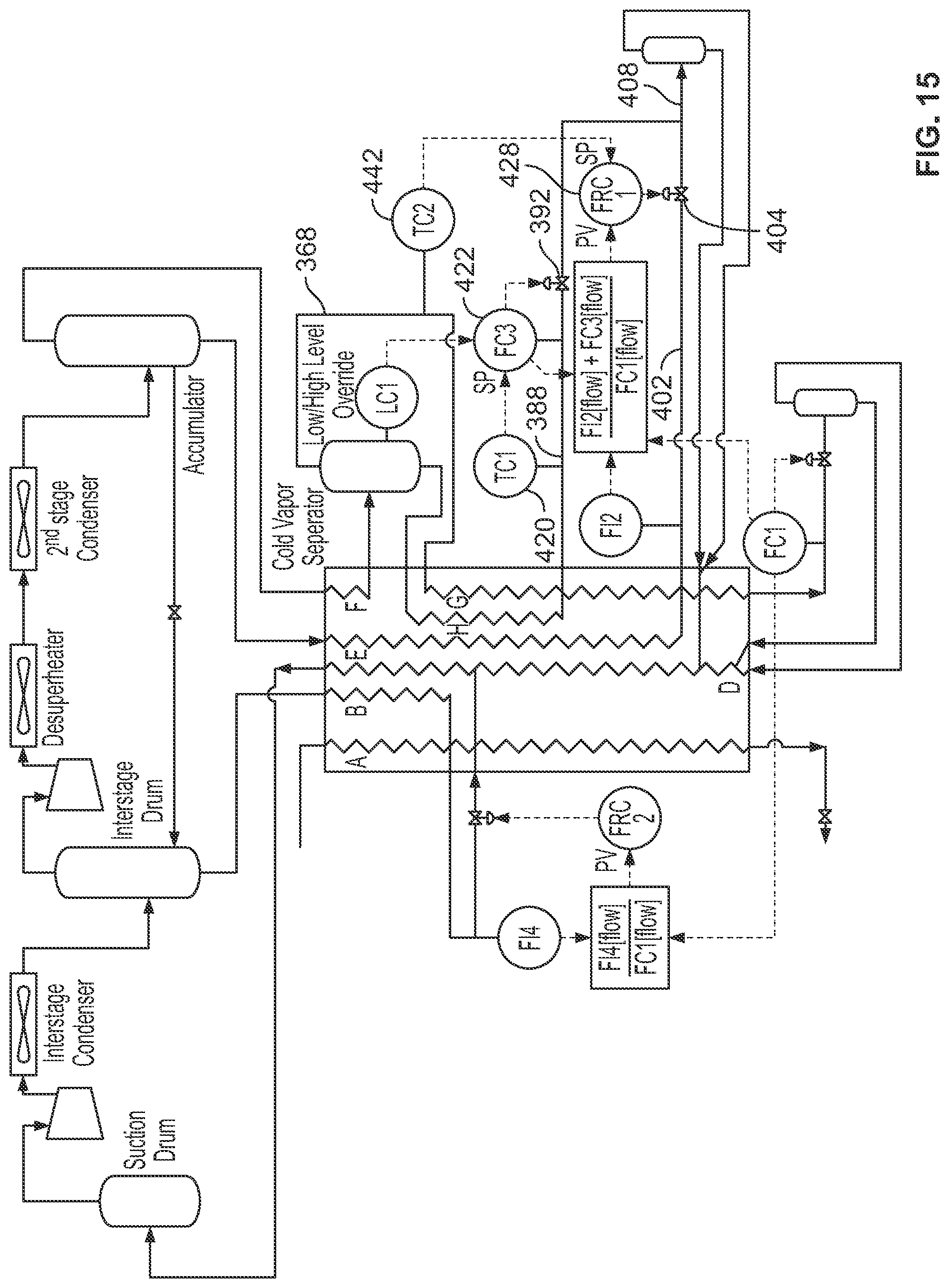 Patent US11781809 Figure 15 – Mixed refrigerant system and method