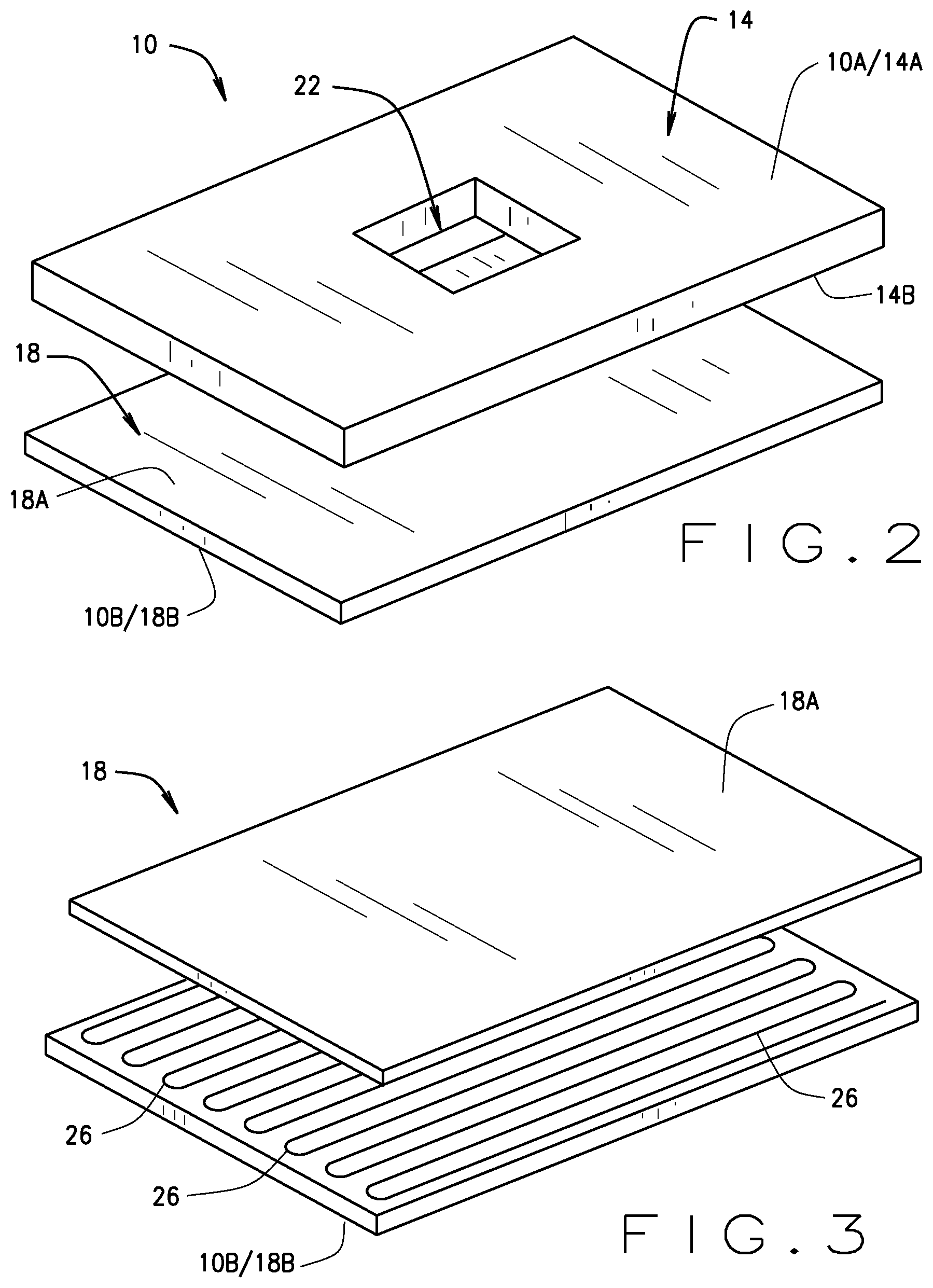 Patent US11781815 Figure 2 – Lightweight structurally and thermally efficient oscillating heat pipe panel