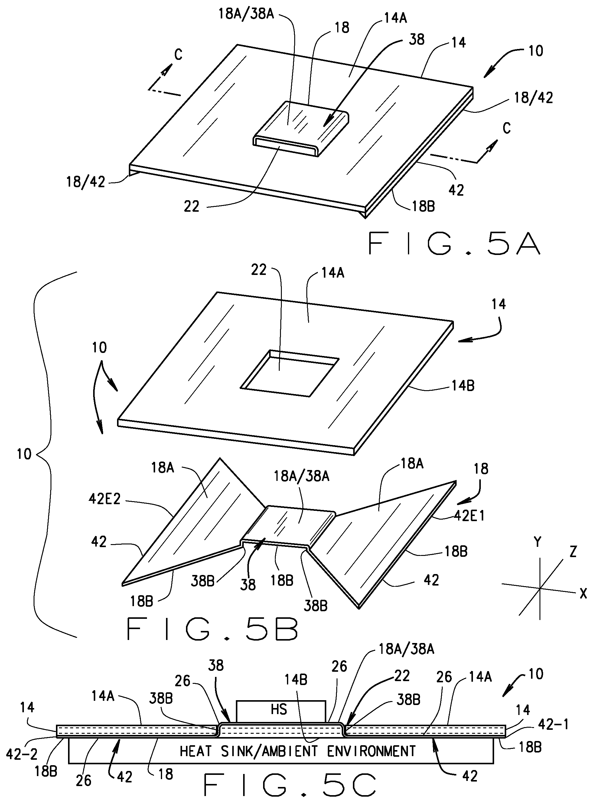 Patent US11781815 Figure 3 – Lightweight structurally and thermally efficient oscillating heat pipe panel