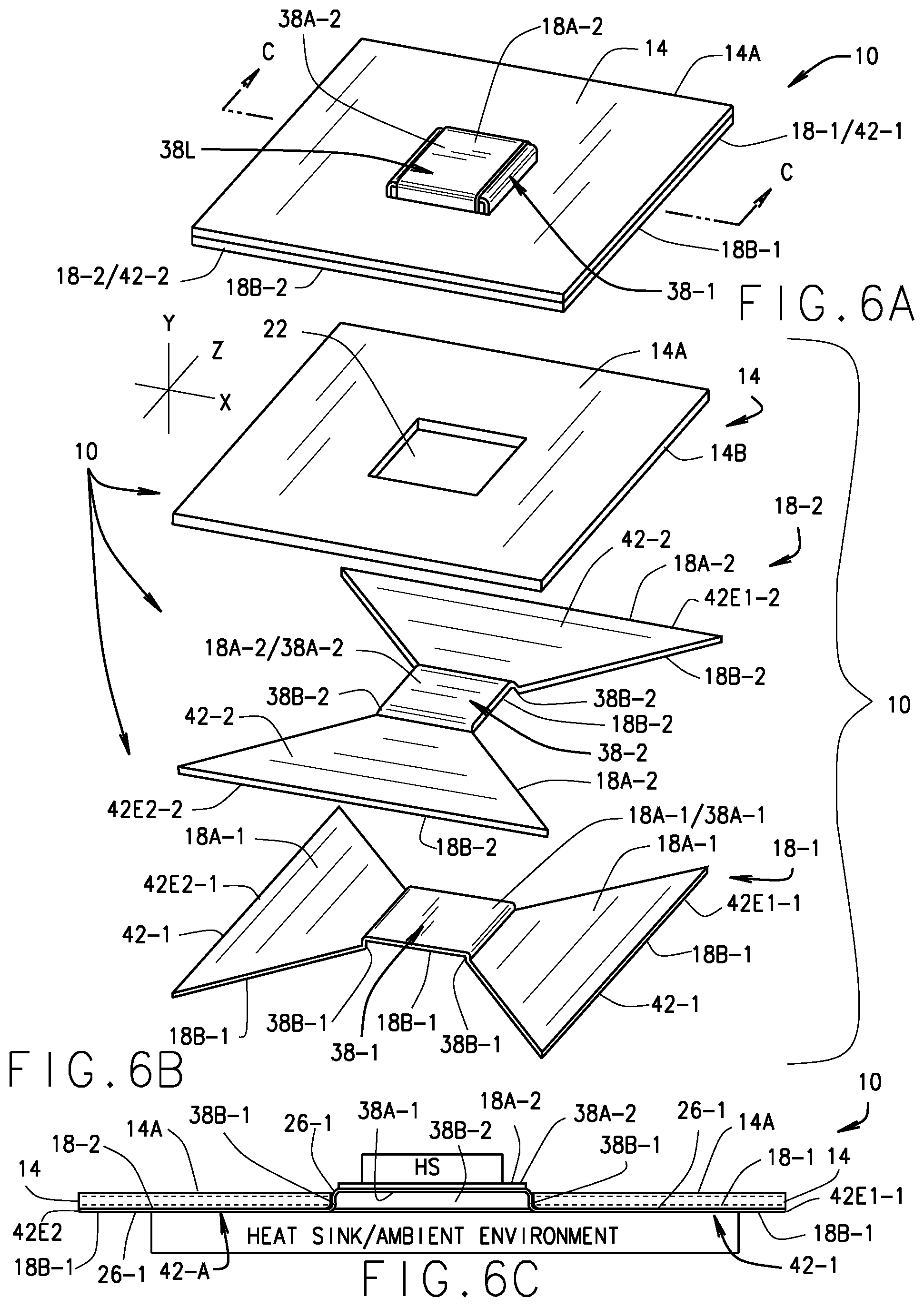Patent US11781815 Figure 4 – Lightweight structurally and thermally efficient oscillating heat pipe panel
