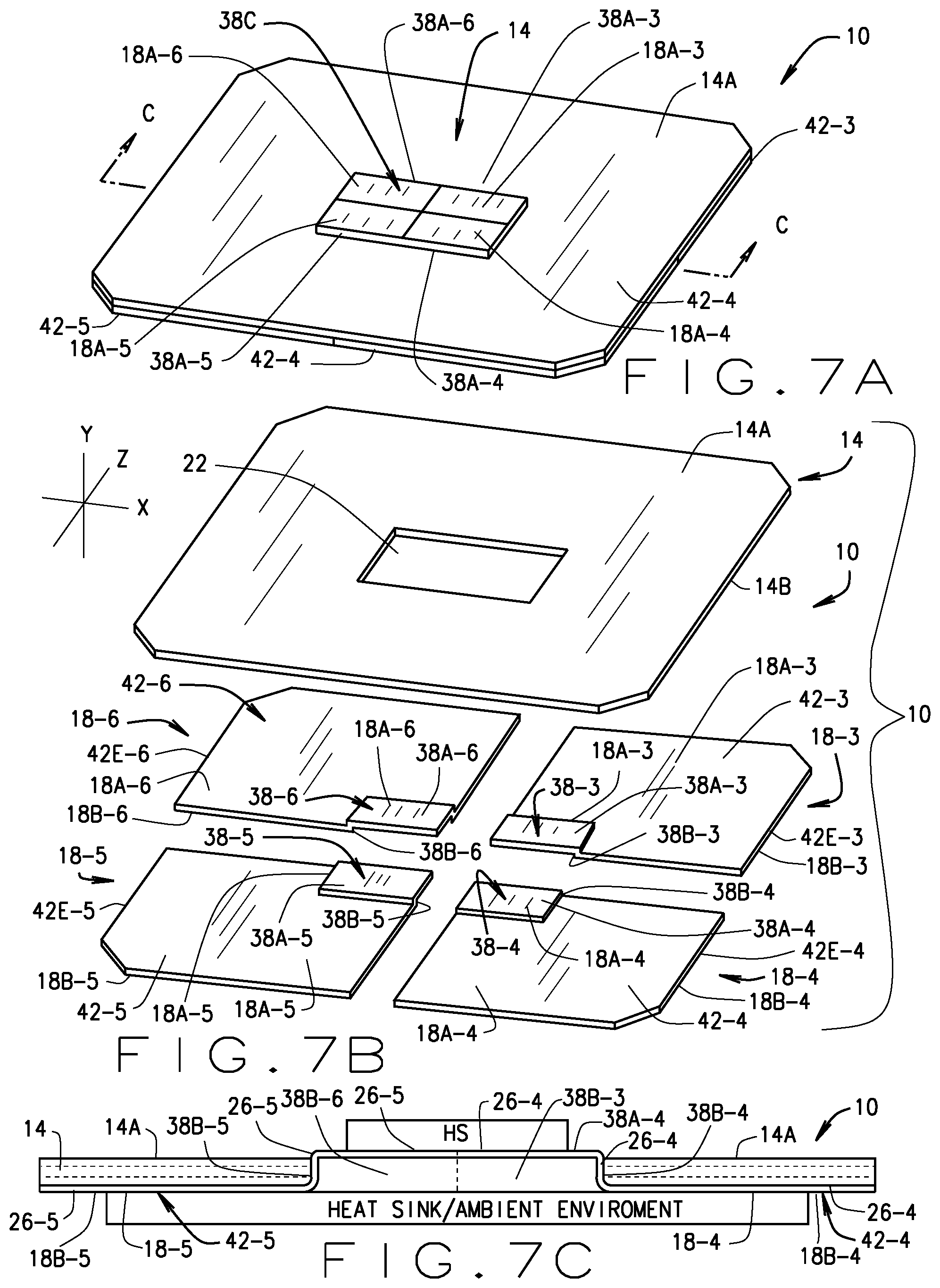 Patent US11781815 Figure 5 – Lightweight structurally and thermally efficient oscillating heat pipe panel