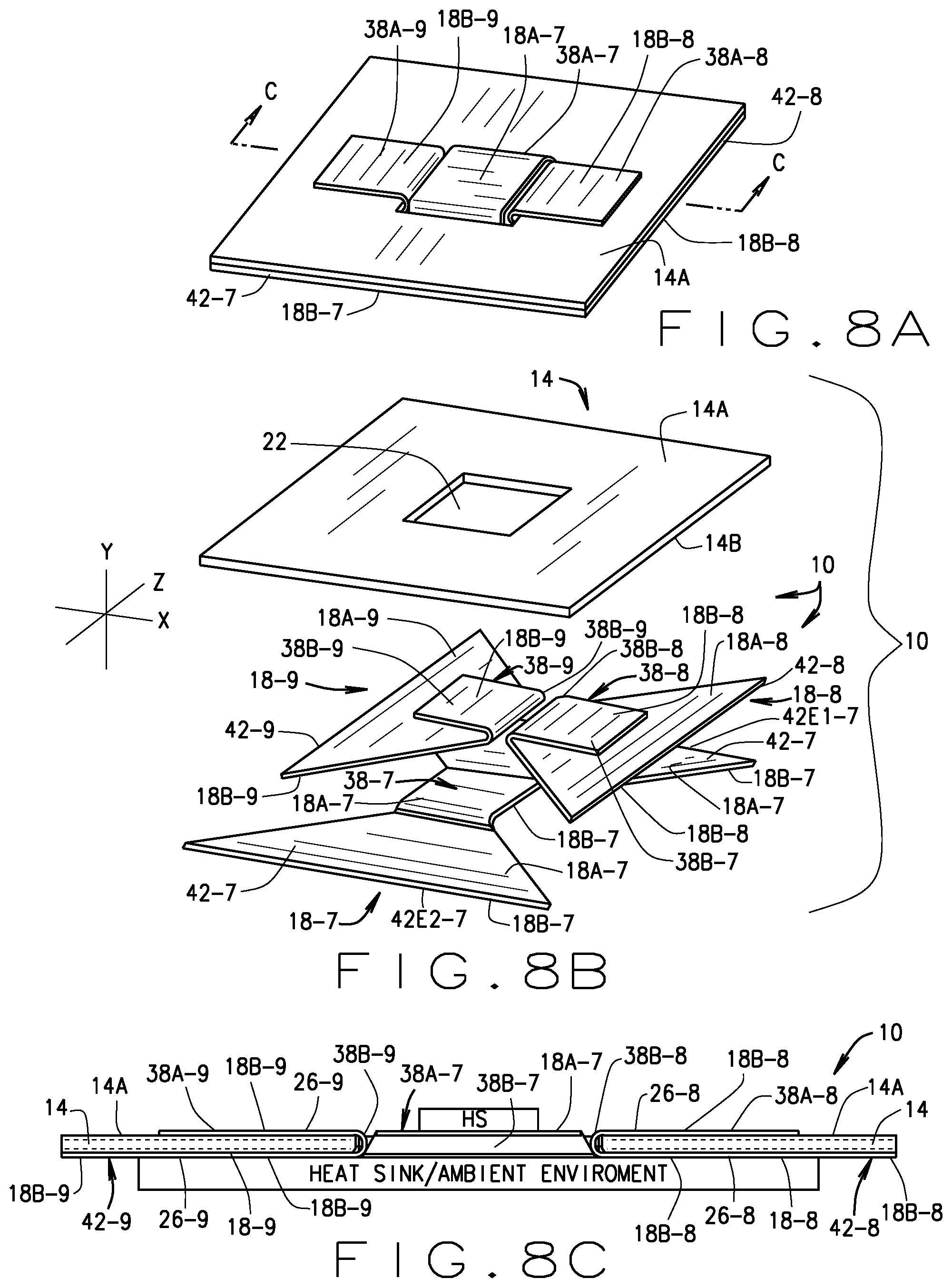 Patent US11781815 Figure 6 – Lightweight structurally and thermally efficient oscillating heat pipe panel