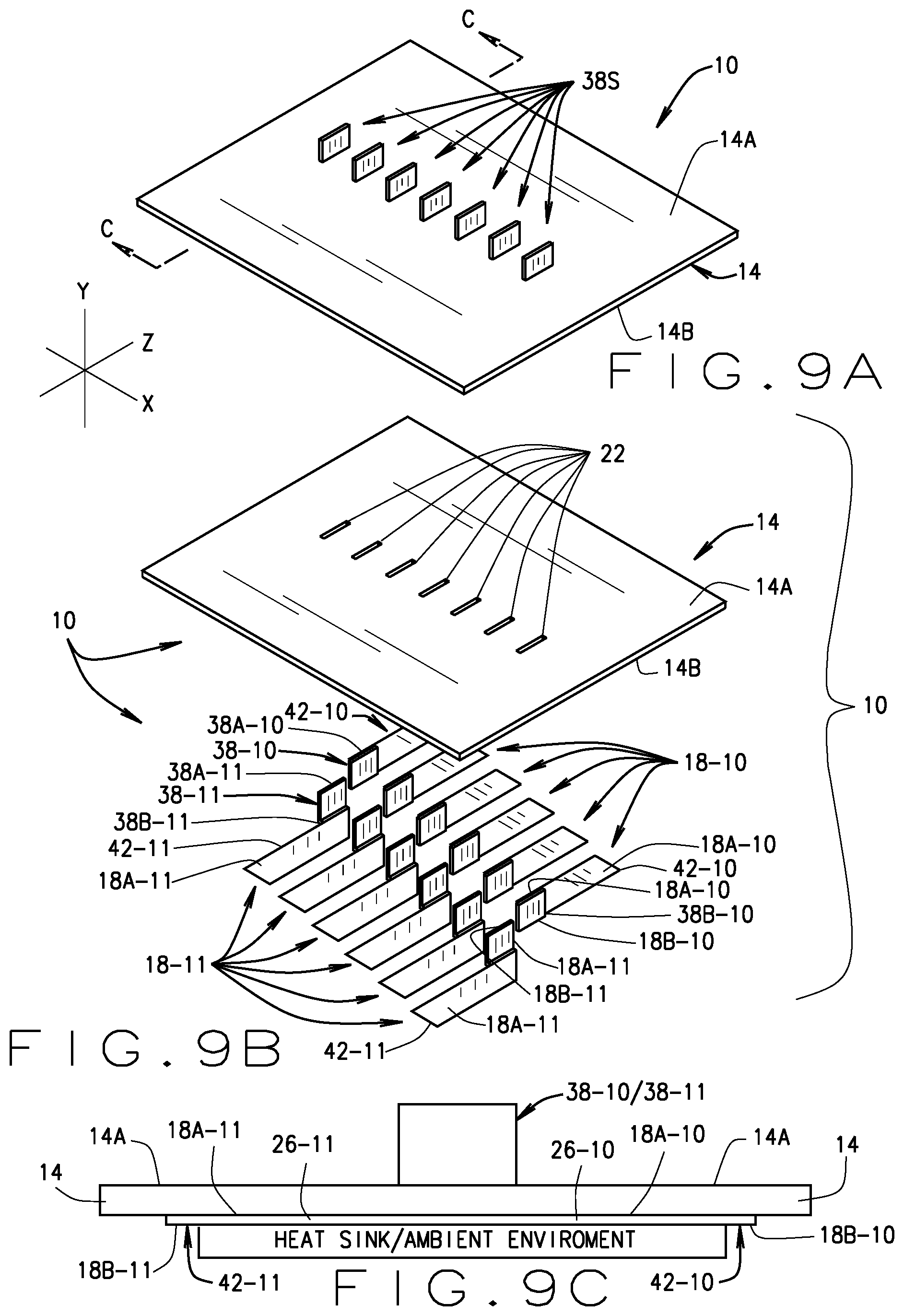 Patent US11781815 Figure 7 – Lightweight structurally and thermally efficient oscillating heat pipe panel