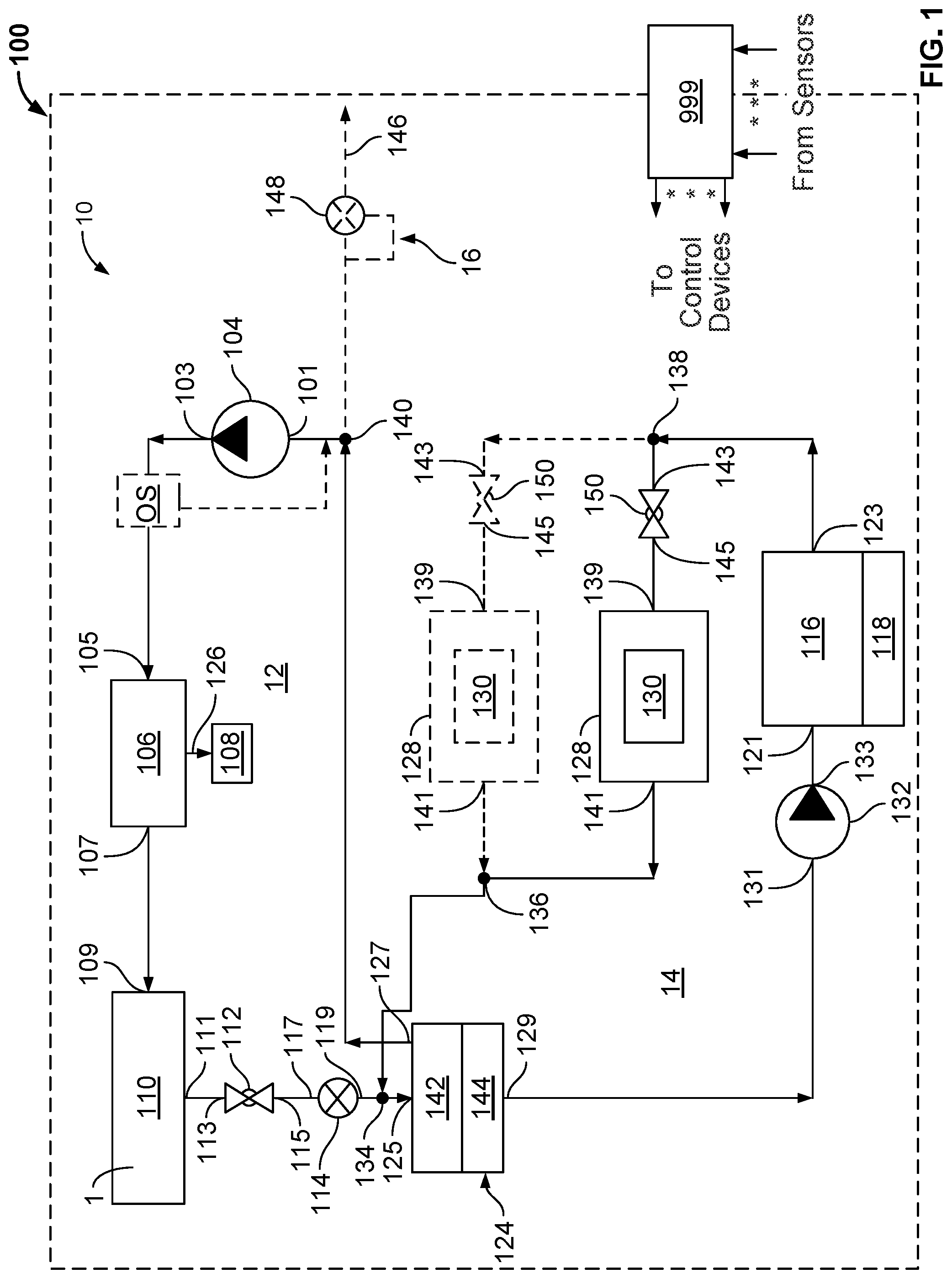 Patent US11781817 — Thermal management systems for extended operation — Figure 1