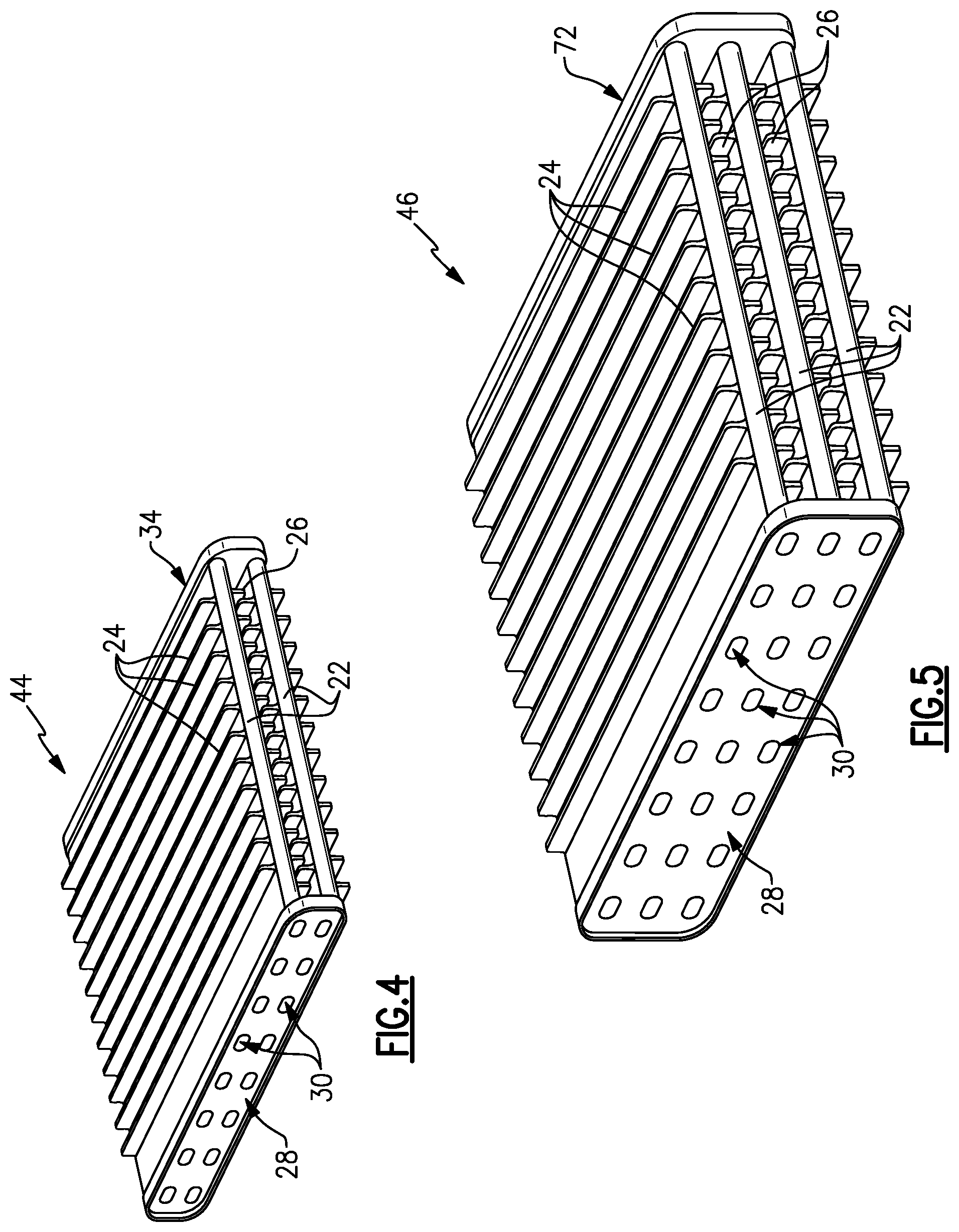 Patent US11781819 Figure 3 – Stackable core system for producing cast plate heat exchanger